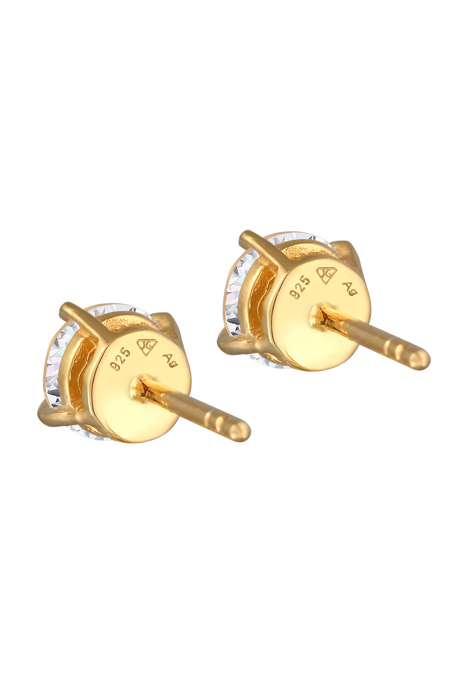 Kuzzoi Paar Ohrstecker »Ohrringe Basic Stecker Geo Kristalle 925 Silber«