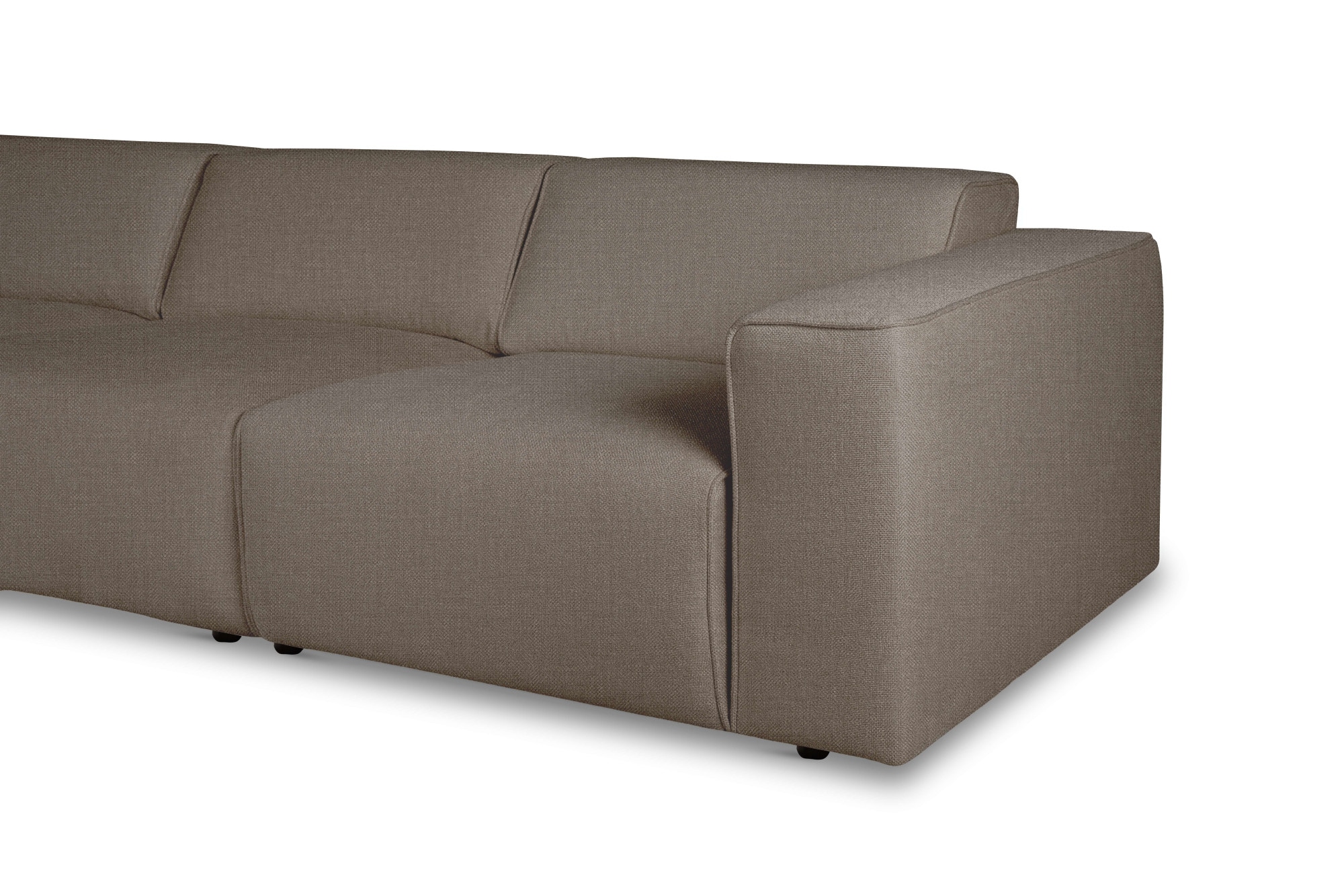 andas Ecksofa »Noord mit Kedernaht, Breite 281 cm, L-Form« Cord, Struktur, Webstoff, mit Wellenunterfederung, Massivholzrahmen
