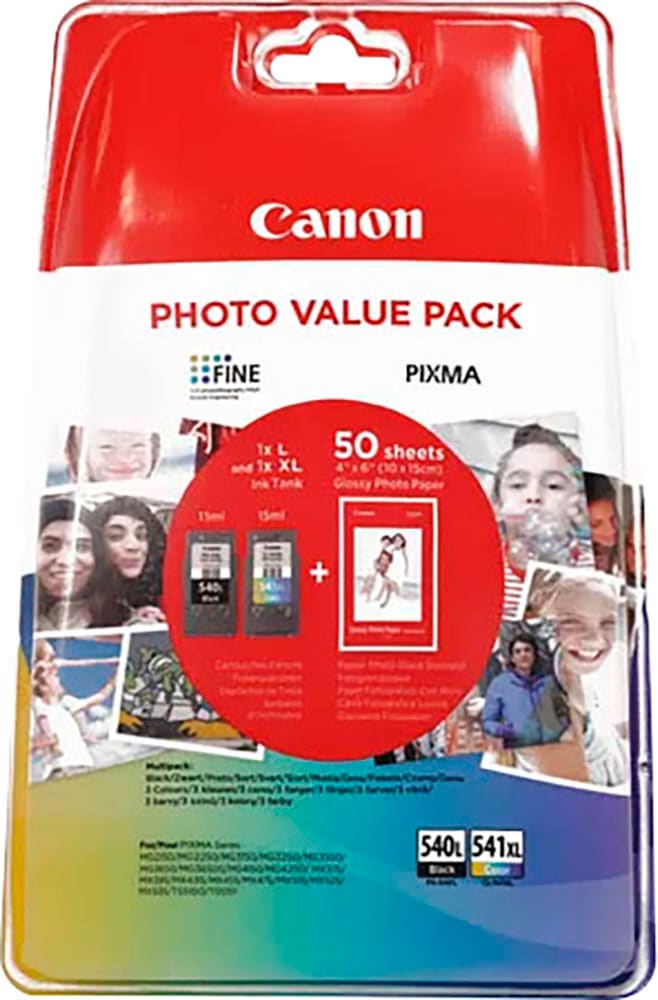 Canon Tintenpatrone »PG-540L+CL-541XL Photo Value Pack«, (Packung)