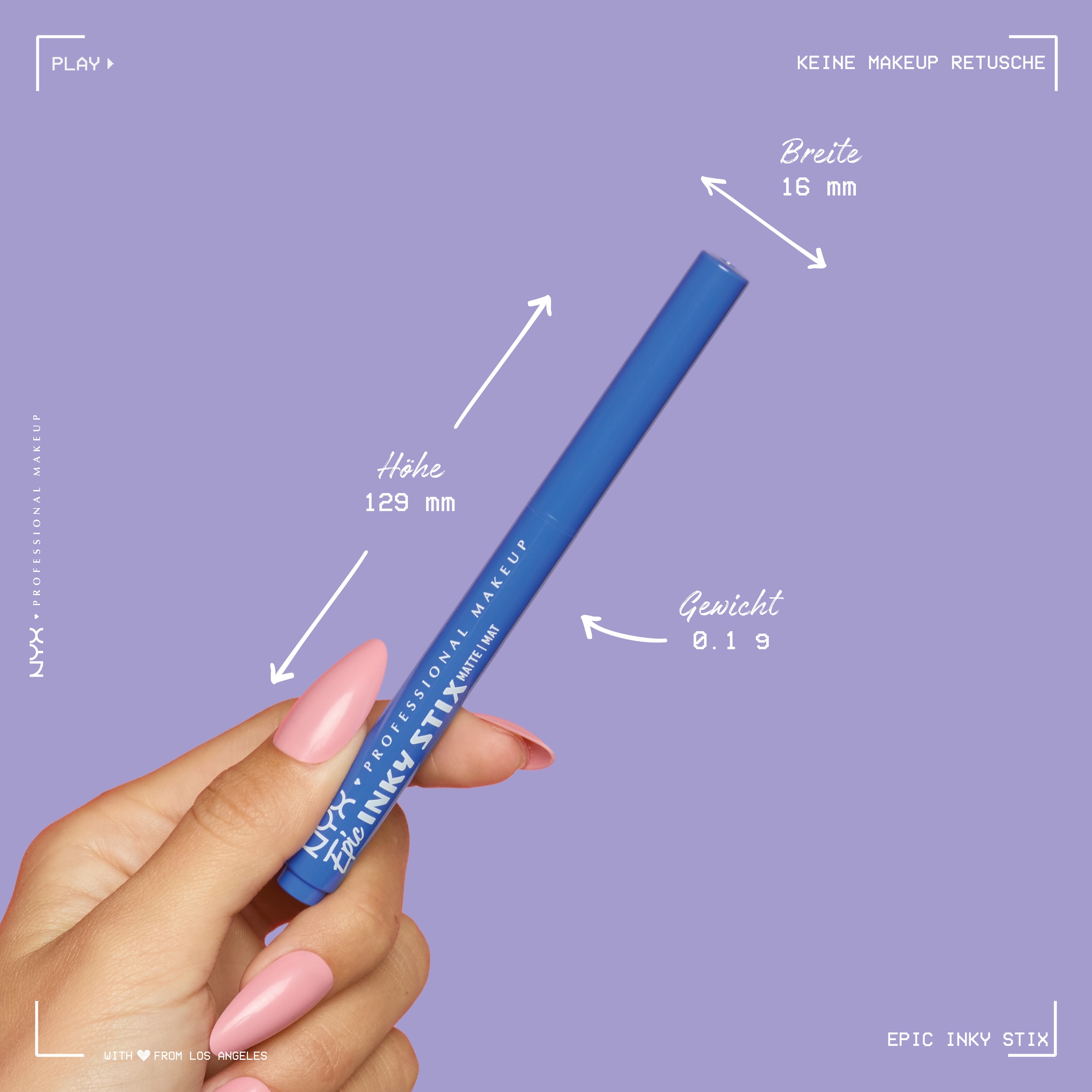NYX PROFESSIONAL MAKEUP Eyeliner »EPIC INKY STIX CREAM GEL EYELINER« ideal für definierte Lidstriche und vielfältige, ausdrucksstarke Looks