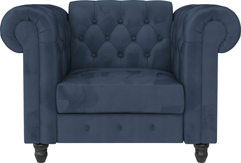 Chesterfield-Sessel »Felix«, mit Rückenlehne 3-fach verstellbar, Beine Massivholz,...