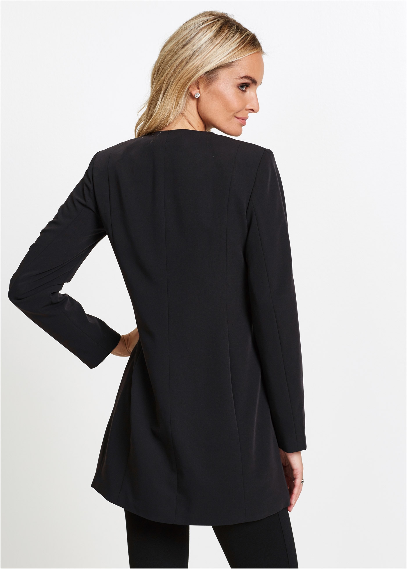 bonprix Longblazer »Longblazer« figurnaher Schnitt, aus Polyester, Viskose und Elasthan