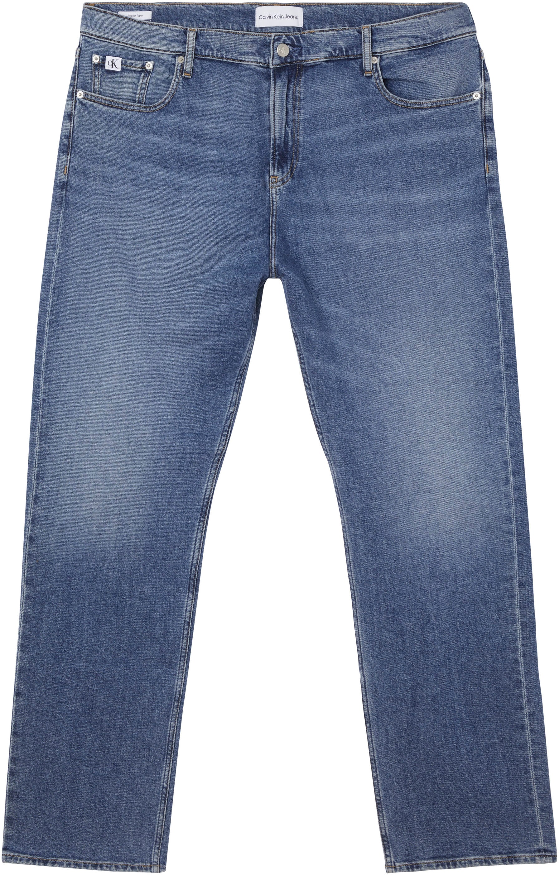 Calvin Klein Jeans Plus angeboten »REGULAR ♕ in wird bei TAPER PLUS«, Weiten Tapered-fit-Jeans Jeans