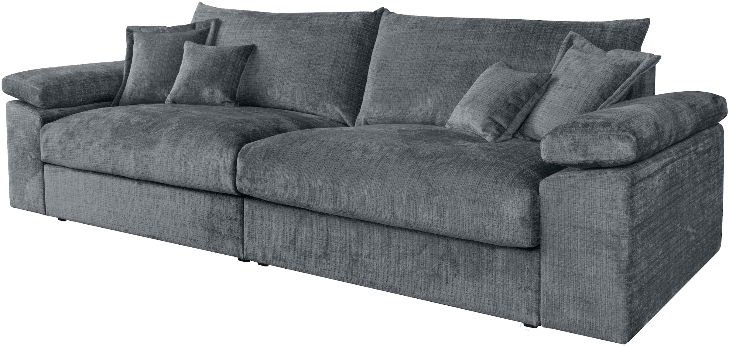 Home affaire Big-Sofa »Soft&Cosy XXL, B: 303 cm«, Mega-Sofa, Cord oder Chenille-Struktur, mit Federkern & 4 Zierkissen
