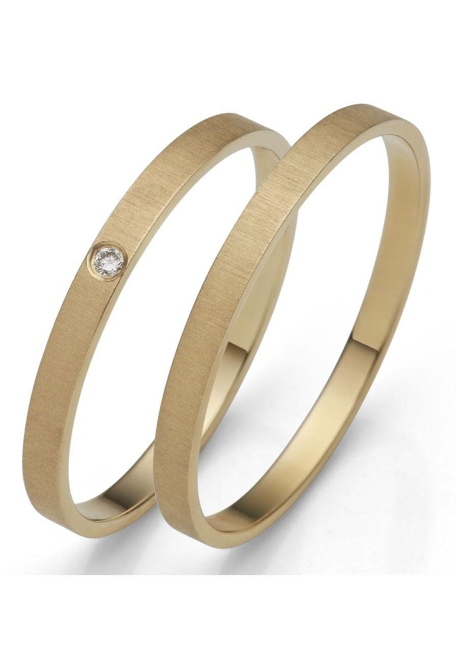 Firetti Trauring »Schmuck Geschenk Gold 375 Hochzeit Ehering "LIEBE"«, Made in Germany, wahlweise mit oder ohne Brillant