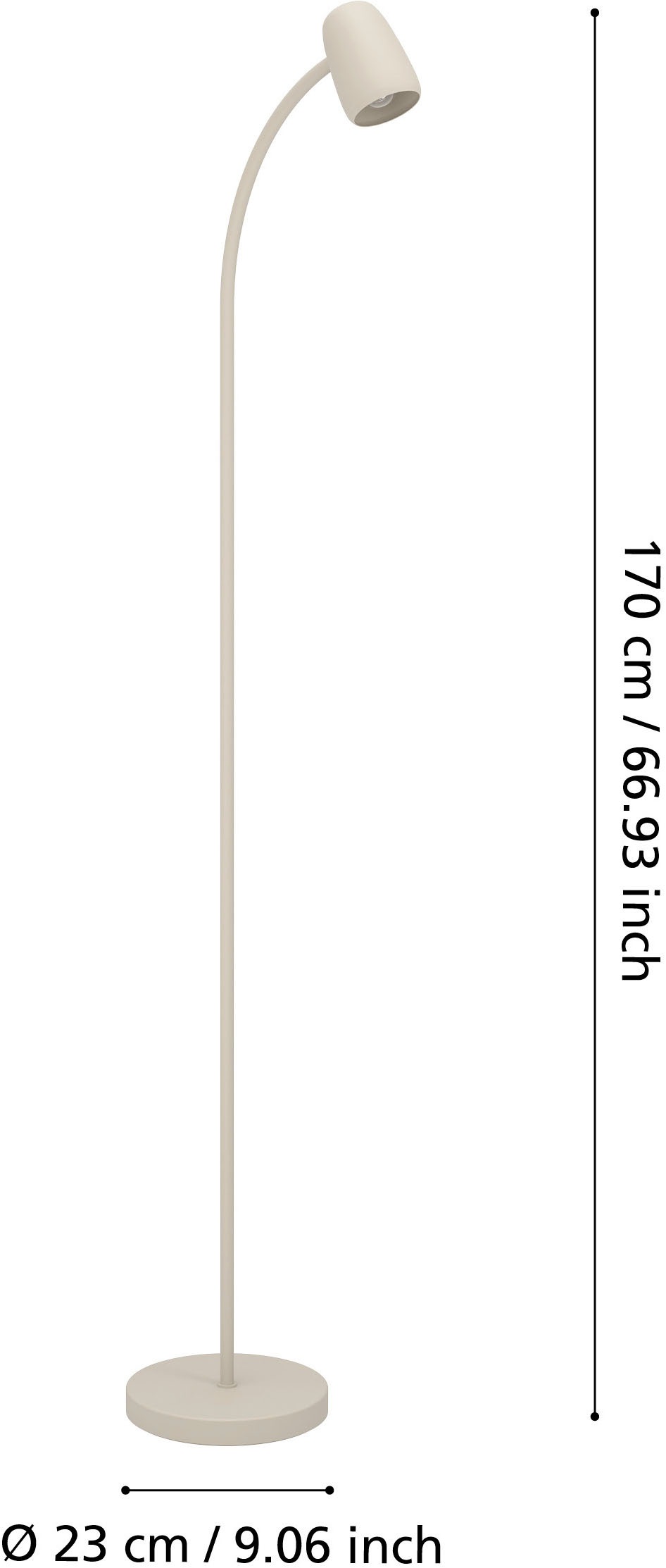 EGLO Stehlampe »CARLO Stehlampe - Stahl - E14 - 1X18W - IP20« E14 1 Stk. Standlampe, 170 cm, Flexarm, schwenkbar, Leselampe, Wohnzimmerlampe