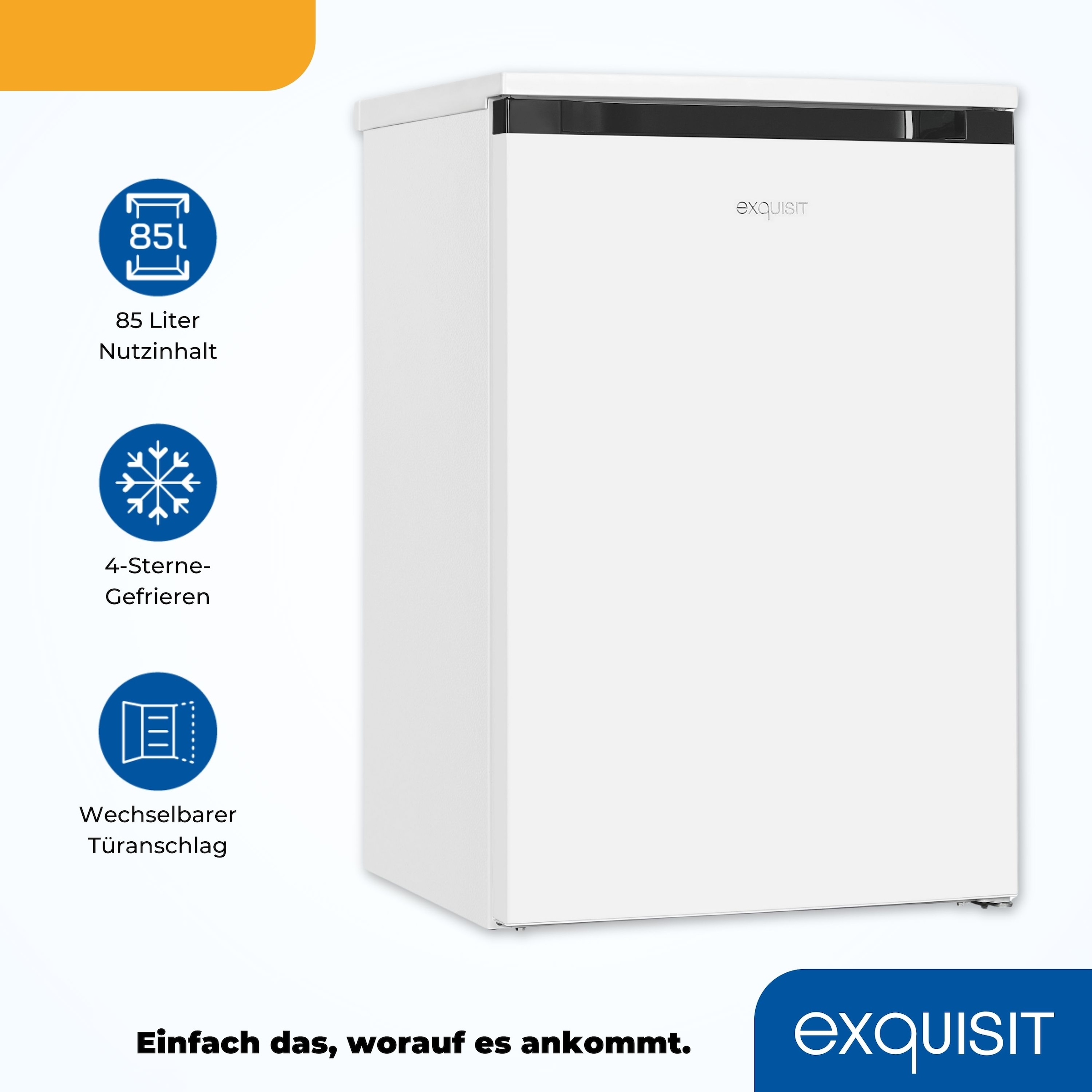 exquisit Gefrierschrank »GS81-051C«, 84,5 cm hoch, 54,9 cm breit
