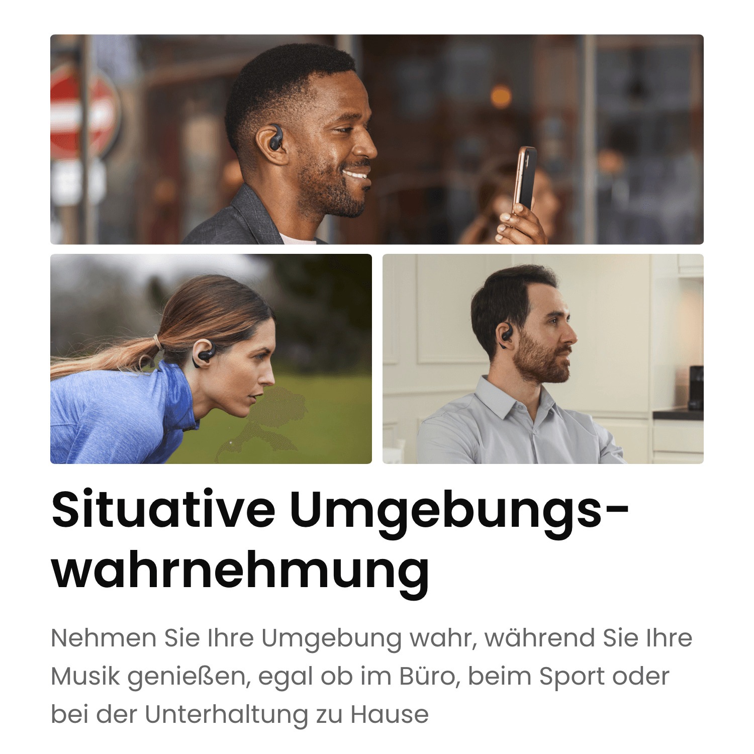 Shokz In-Ear-Kopfhörer »OpenFit«, A2DP Bluetooth, Rauschunterdrückung