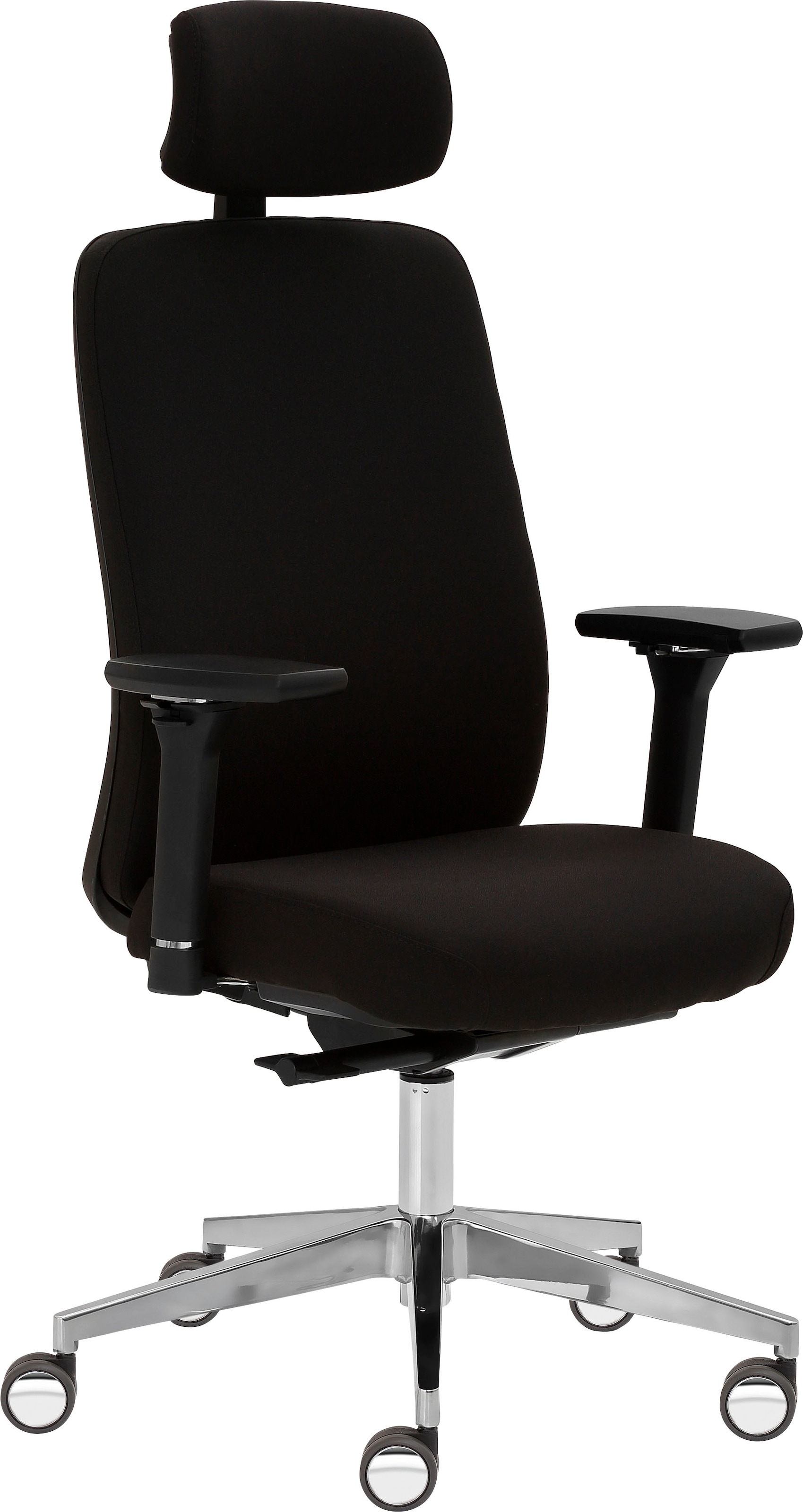 Mayer Sitzmöbel, Bürostuhl »myTRITON« () 1 Stk., Schwarz + Aluminium, Polyester, B/H/T: 70 cm, Schwarz + Aluminium