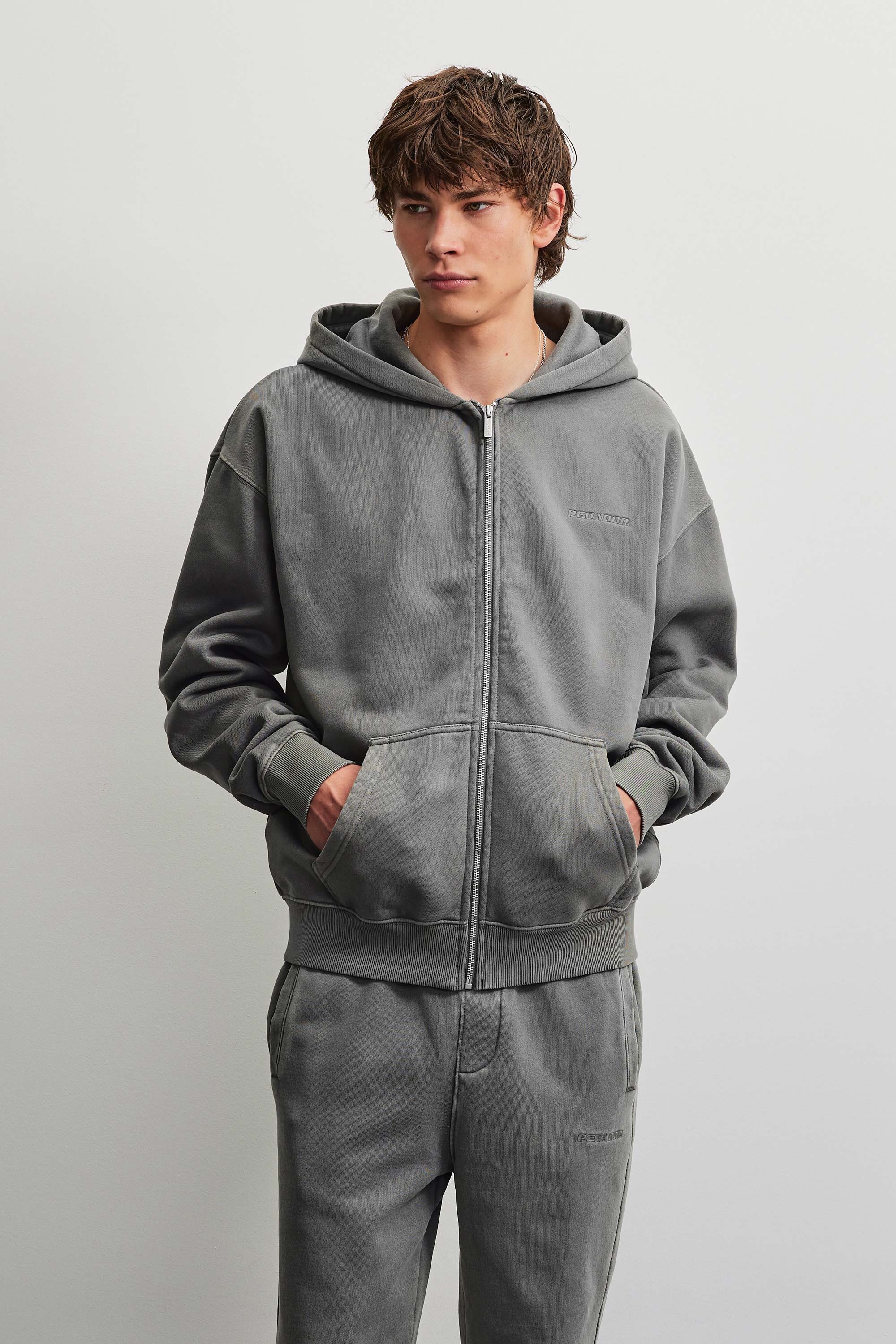 PEGADOR Kapuzensweatjacke »Logo Oversized Sweat Jacket« Baumwollmischung, oversize
