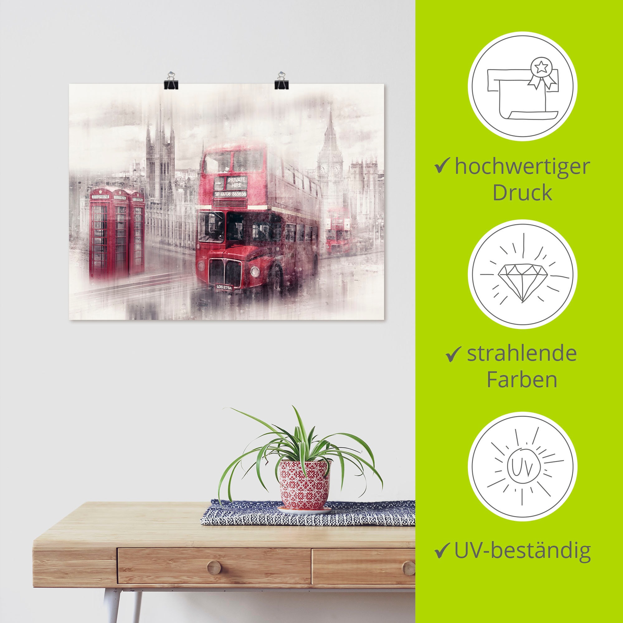Artland Poster »London Westminster Collage« Gebäude 1 Stk. tlg. als Poster in verschied. Größen