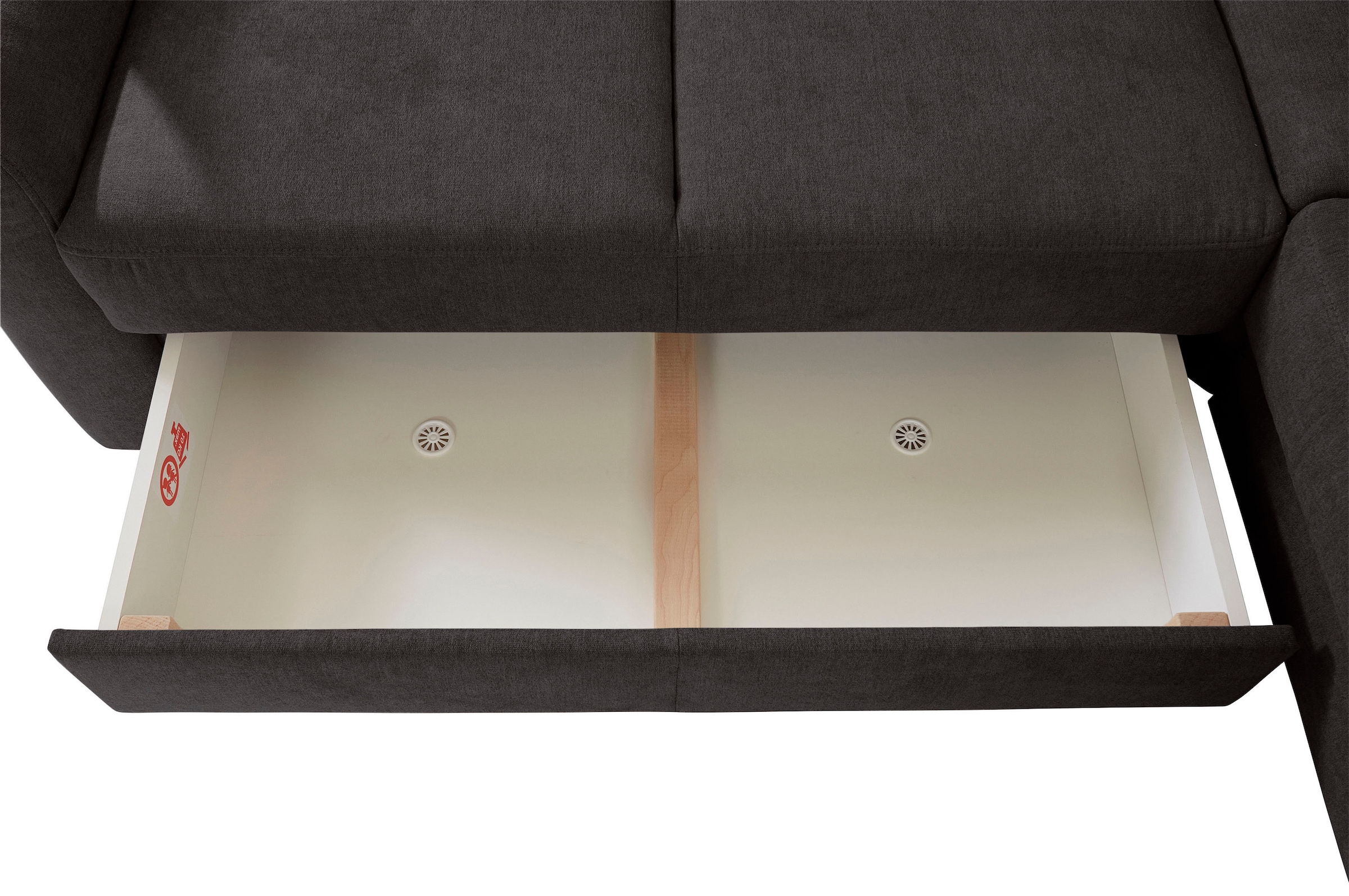 sit&more Ecksofa »Melissa L-Form«, klassisches Polsterprogramm, wahlweise Bettfunktion und Schubkasten