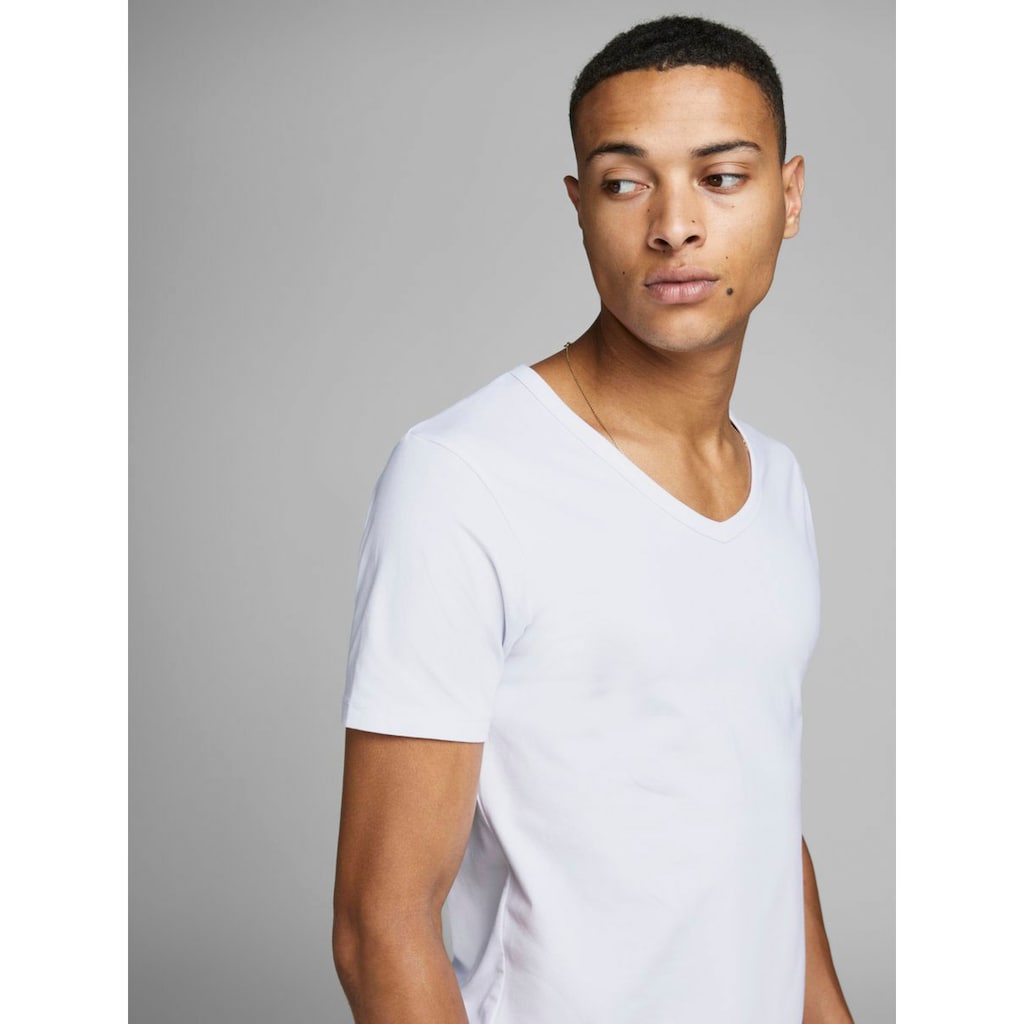 Jack & Jones T-Shirt »SLIM- FIT BASIC TEE V-NECK«