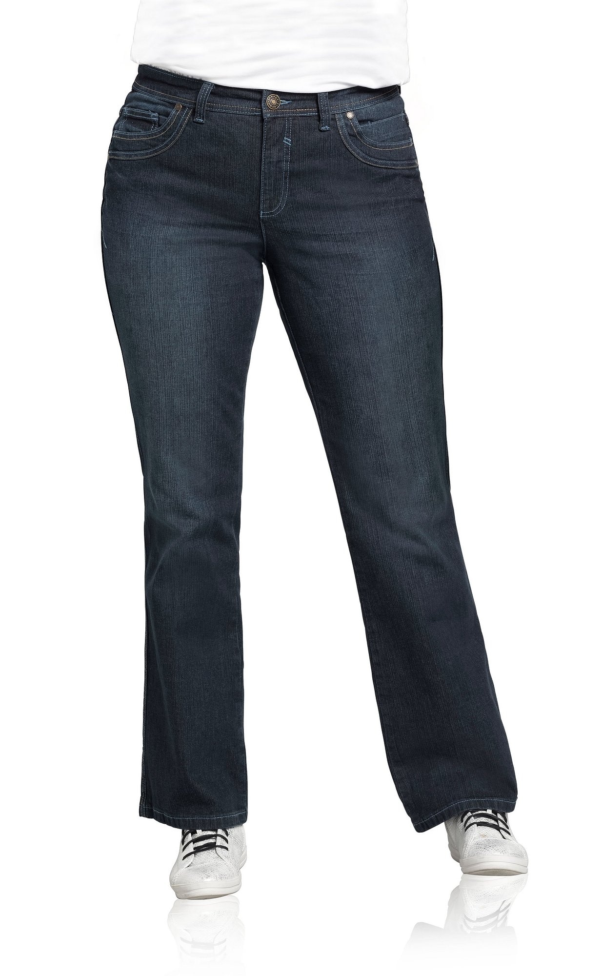 Sheego Stretch-Jeans »Jeans mit Used-Effekten«, mit Used-Effekten