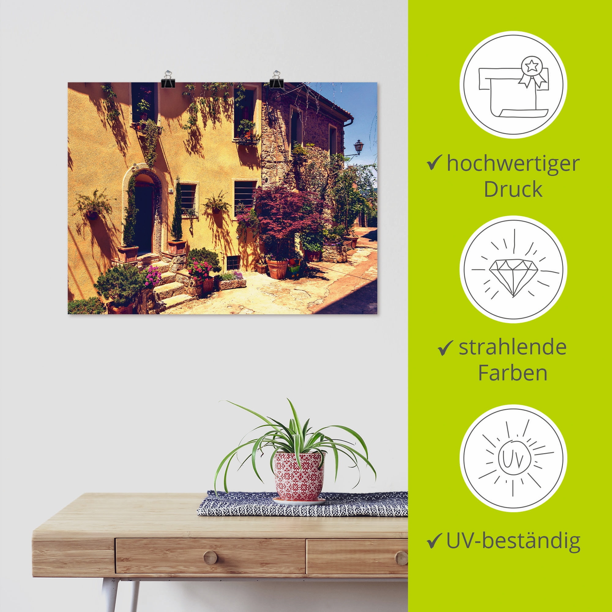 Artland Wandbild »Siena Toskana«, Europa, (1 St.), als Leinwandbild, Poster, Wandaufkleber in verschied. Größen