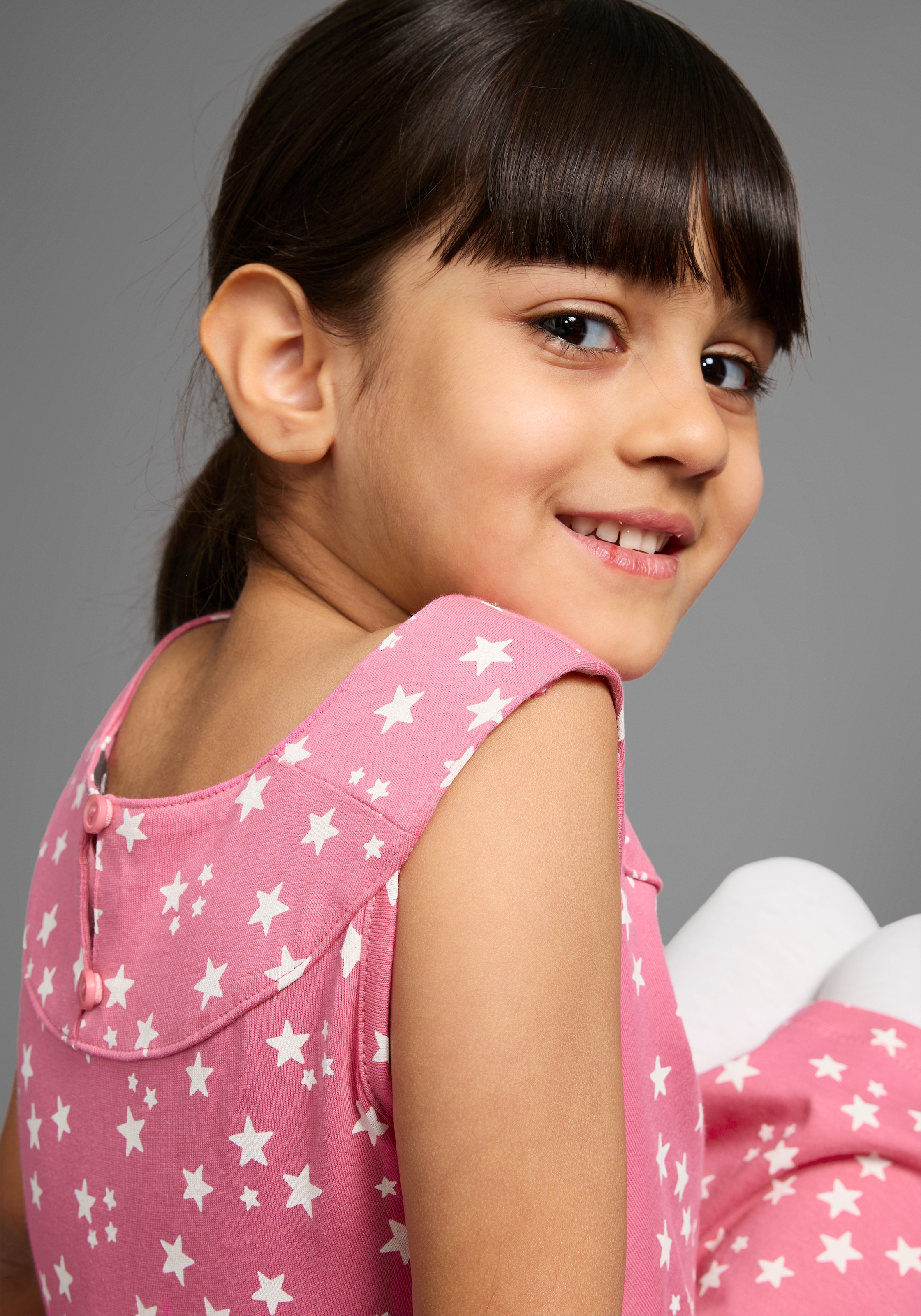 KIDSWORLD Bolero, Kleid & Leggings »3tlg. Set, Komplett Outfit mit Sternenmuster«, mit niedlicher Bolero-Jacke