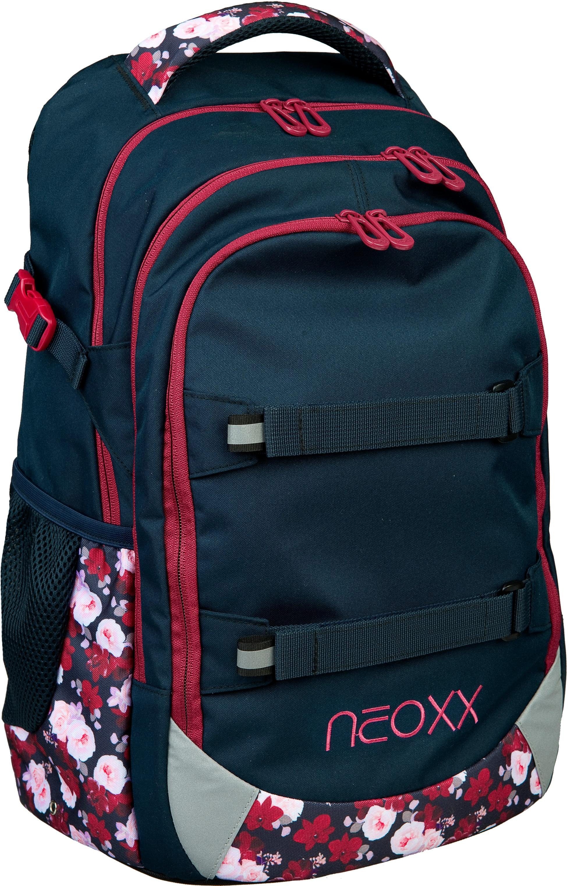 recycelten PET-Flaschen neoxx Details, aus »Active, Schulrucksack Heart Blooms«, My bei ♕ reflektierende