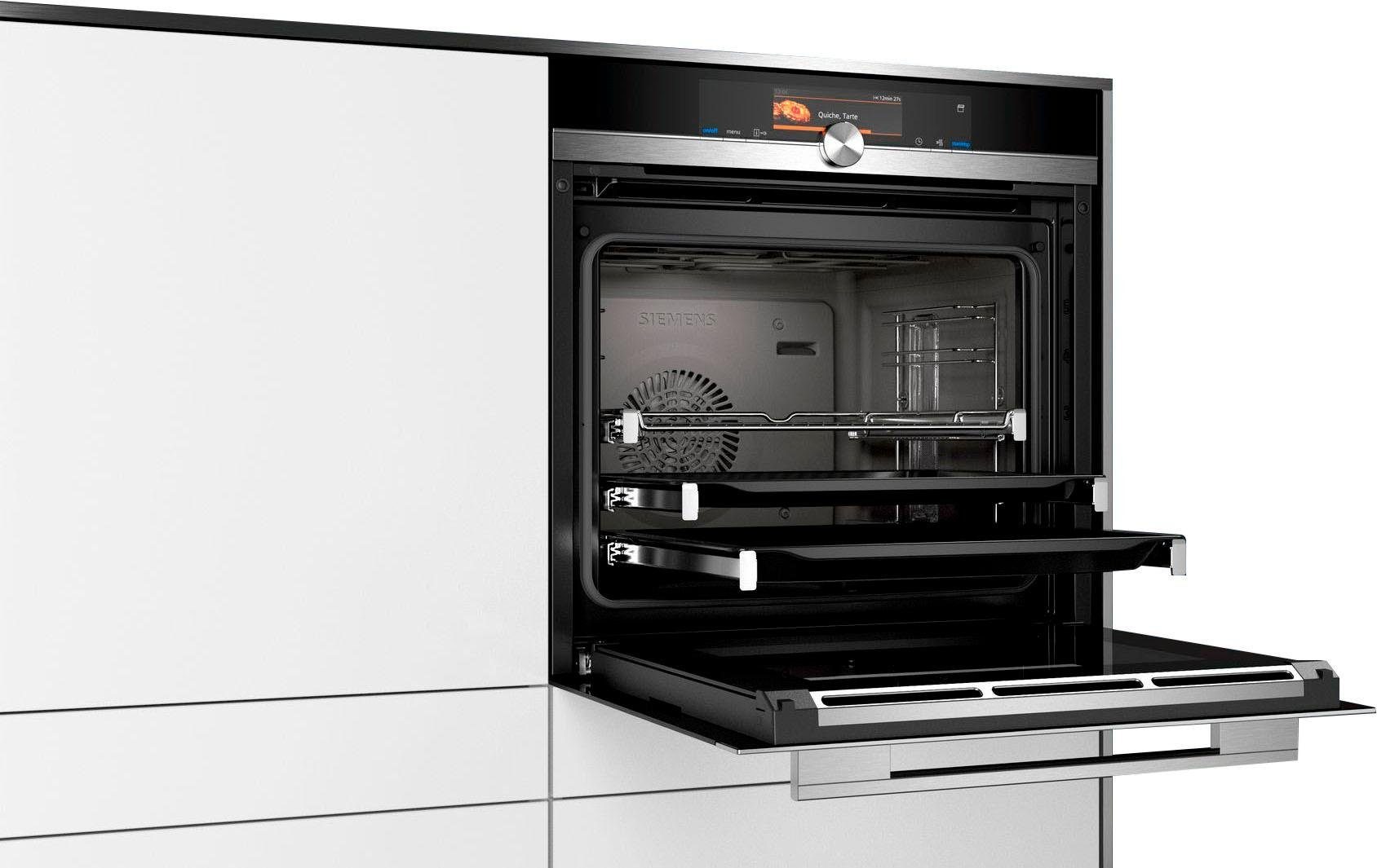 SIEMENS Dampfbackofen iQ700 »HS658GXS7«, mit 3-fach-Teleskopauszug, ecoClean Plus