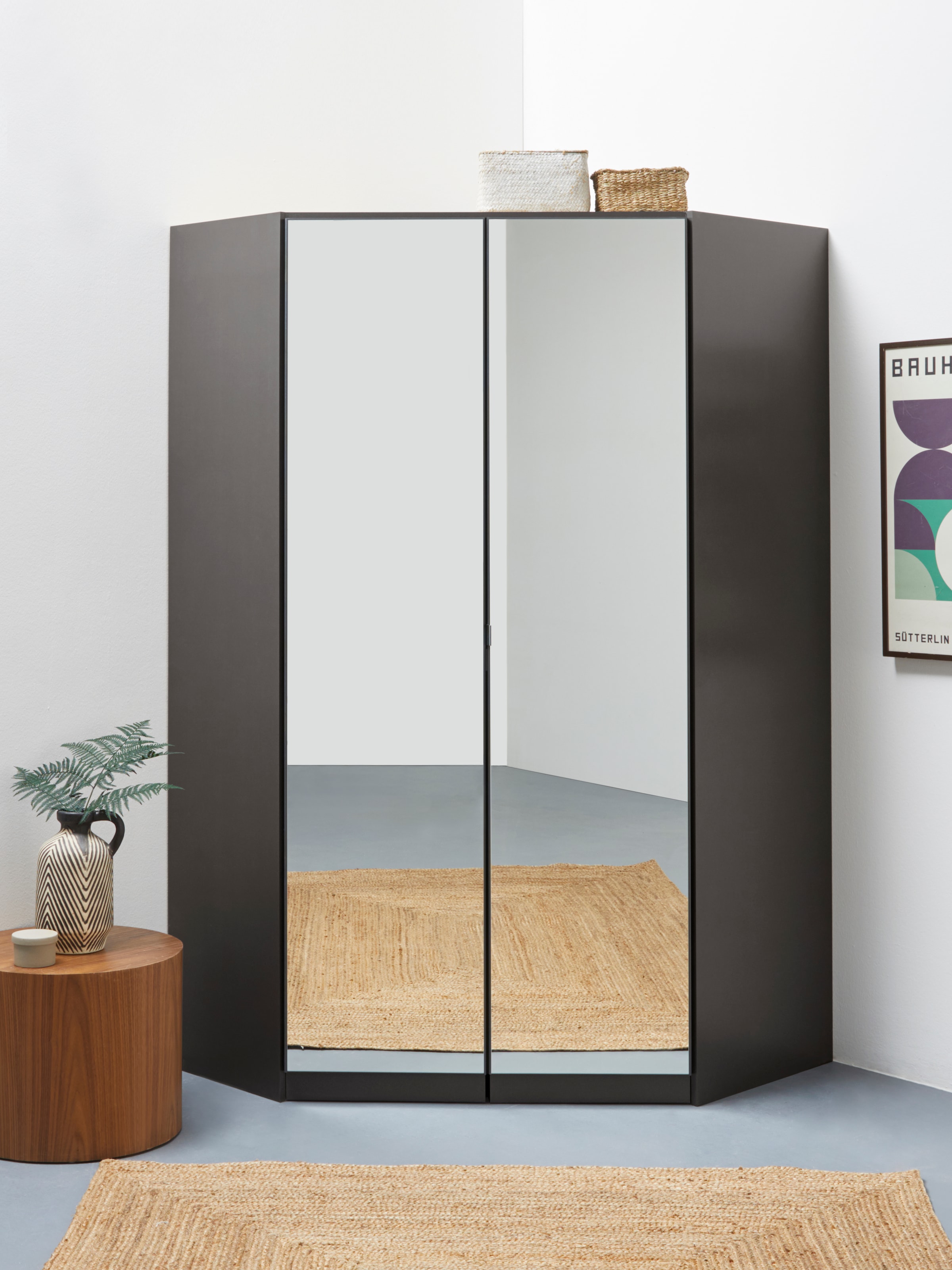 INOSIGN BY RAUCH Eckschrank »Kleiderschrank Schrank Garderobe Wäscheschrank VANDOR«, voll ausgestattet, viel Stauraum, Spiegel vollflächig MADE IN GERMANY