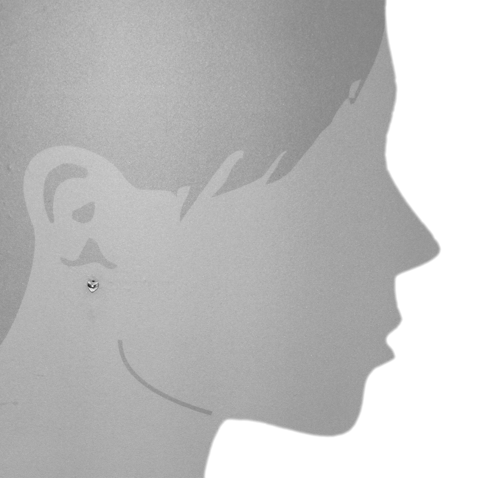 OSTSEE-SCHMUCK Paar Ohrstecker »- kleines Herz - Silber 925/000 -,«