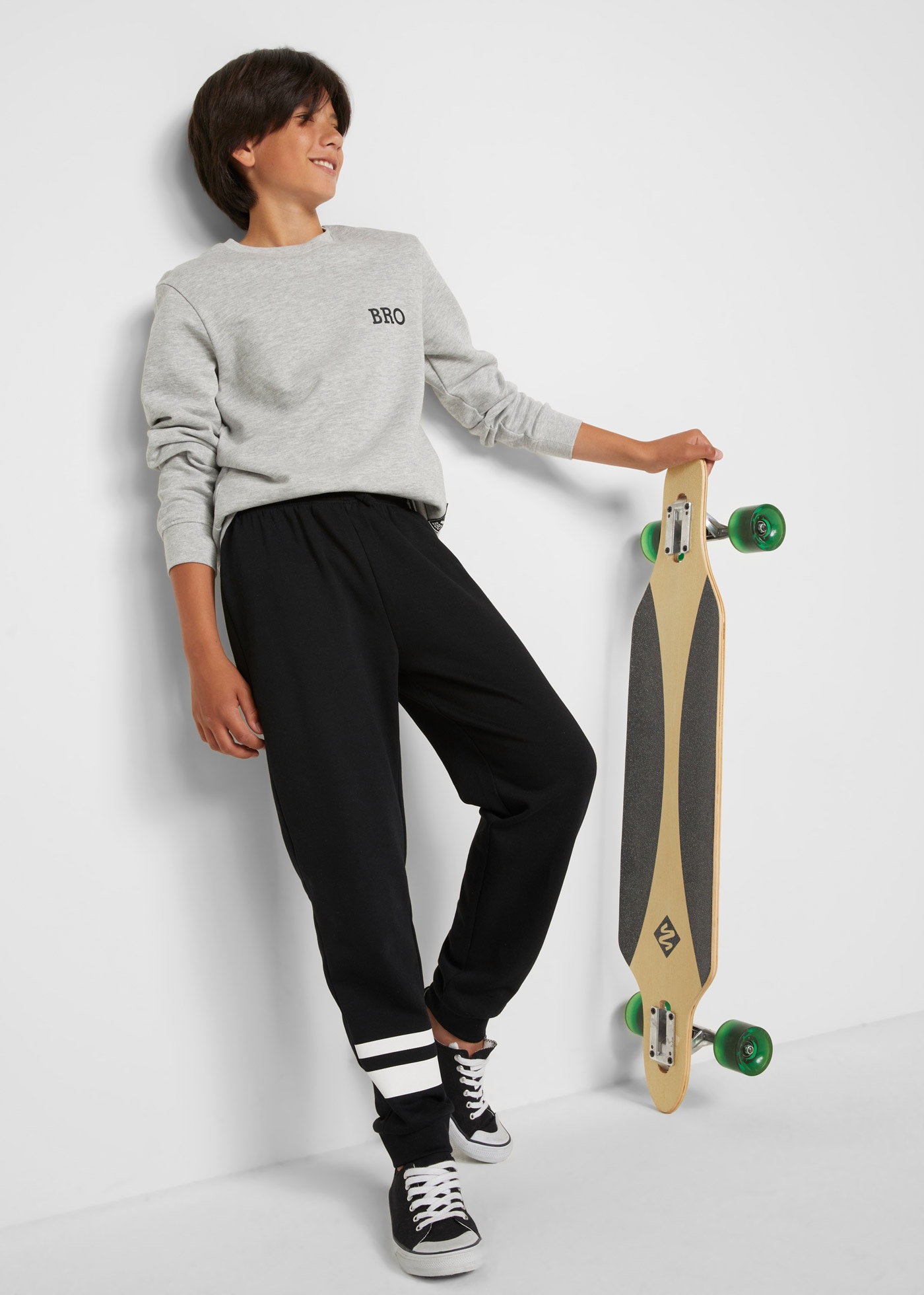 bonprix Jogginghose  Jogginghose aus weichem Baumwoll-Mix (2er Pack)