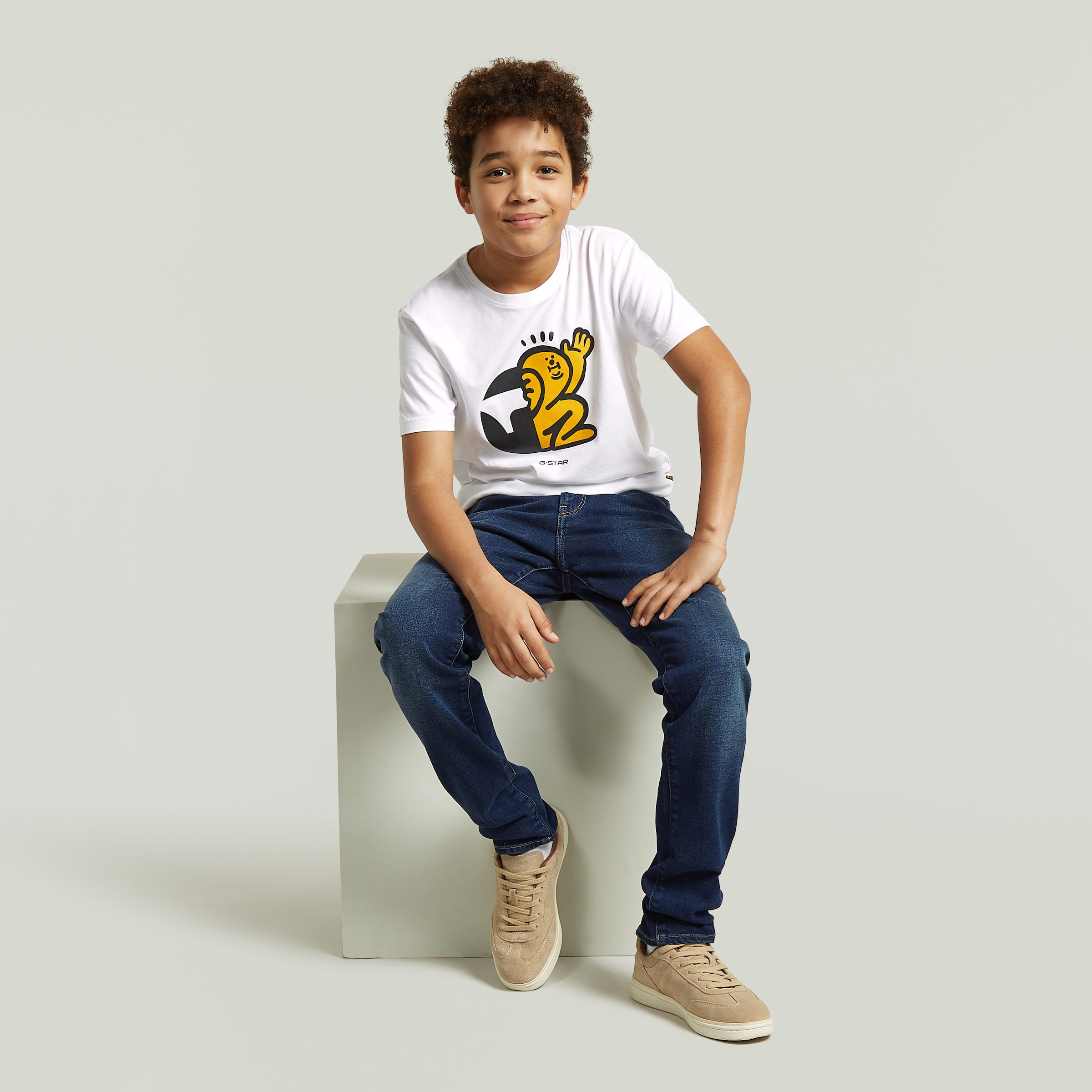 G-STAR 5-Pocket-Jeans »KIDS, 3301 SLIM« mit mittlerem Bund, Baumwoll-Denim