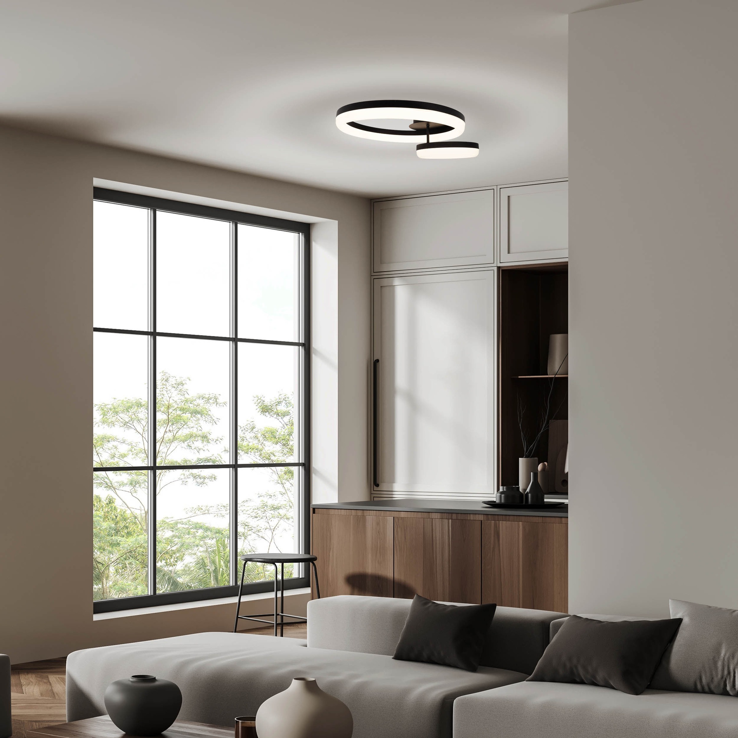 näve LED Deckenleuchte »CIRCULO« 1 Stk. Warmweiß Stufenweise dimmbar per Wandschalter