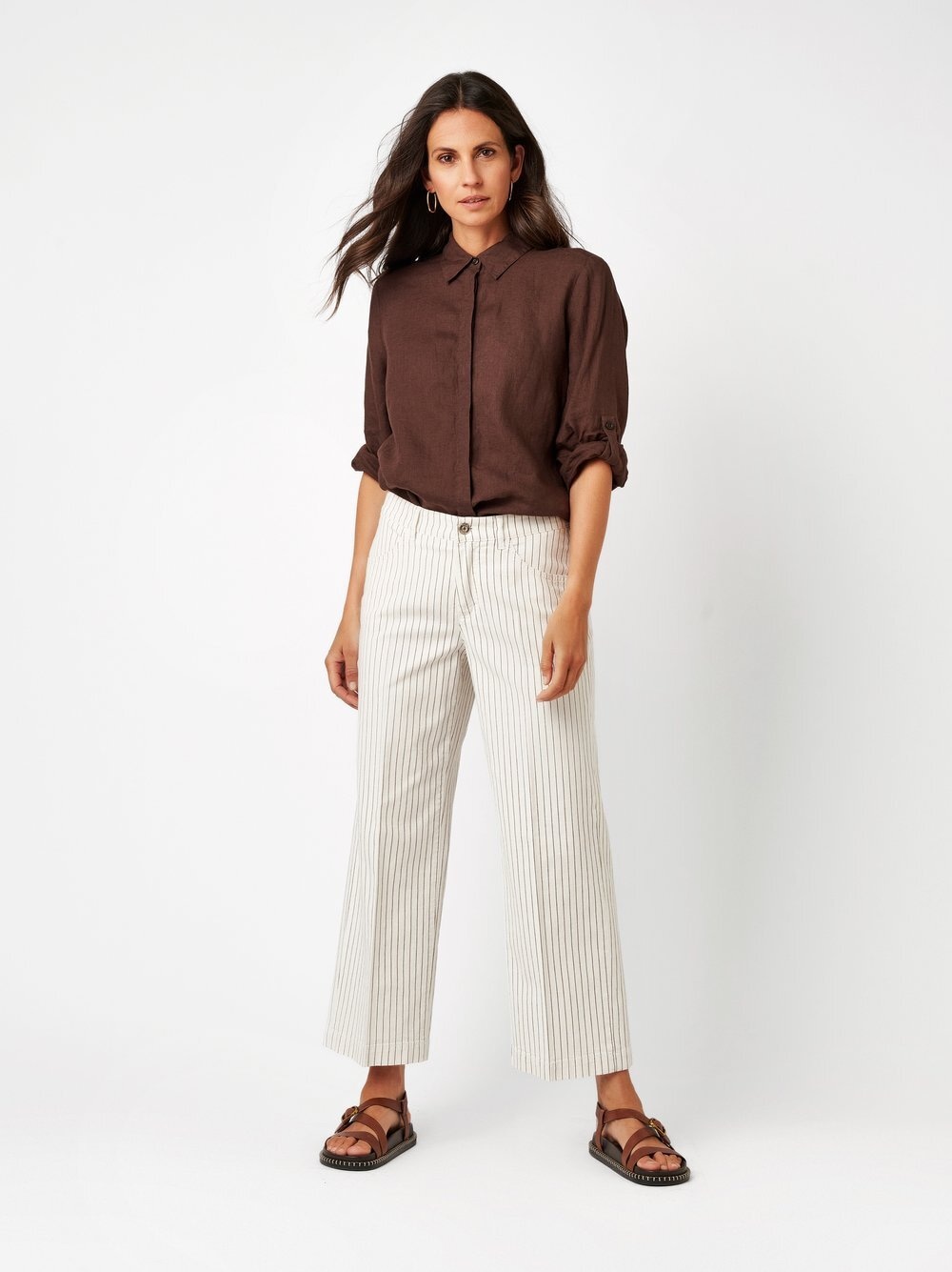 TONI 7/8-Jeans »Liv Wide 7/8« mit feinen Streifen