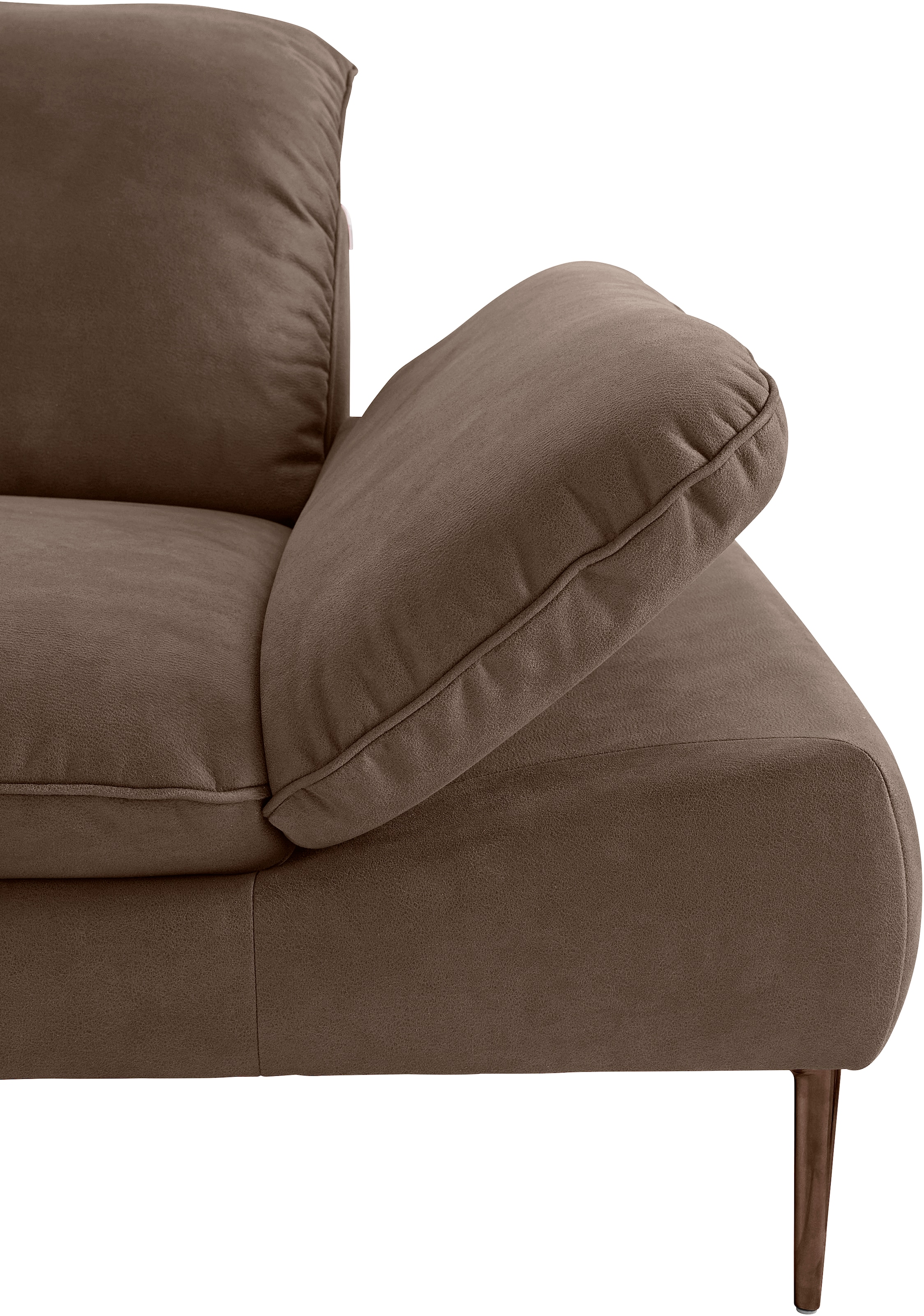 W.SCHILLIG Ecksofa »enjoy&MORE, Designsofa, bequem, elegant und zeitlos, L-Form«, Sitztiefenverstellung, Füße bronze pulverbeschichtet, Breite 340 cm