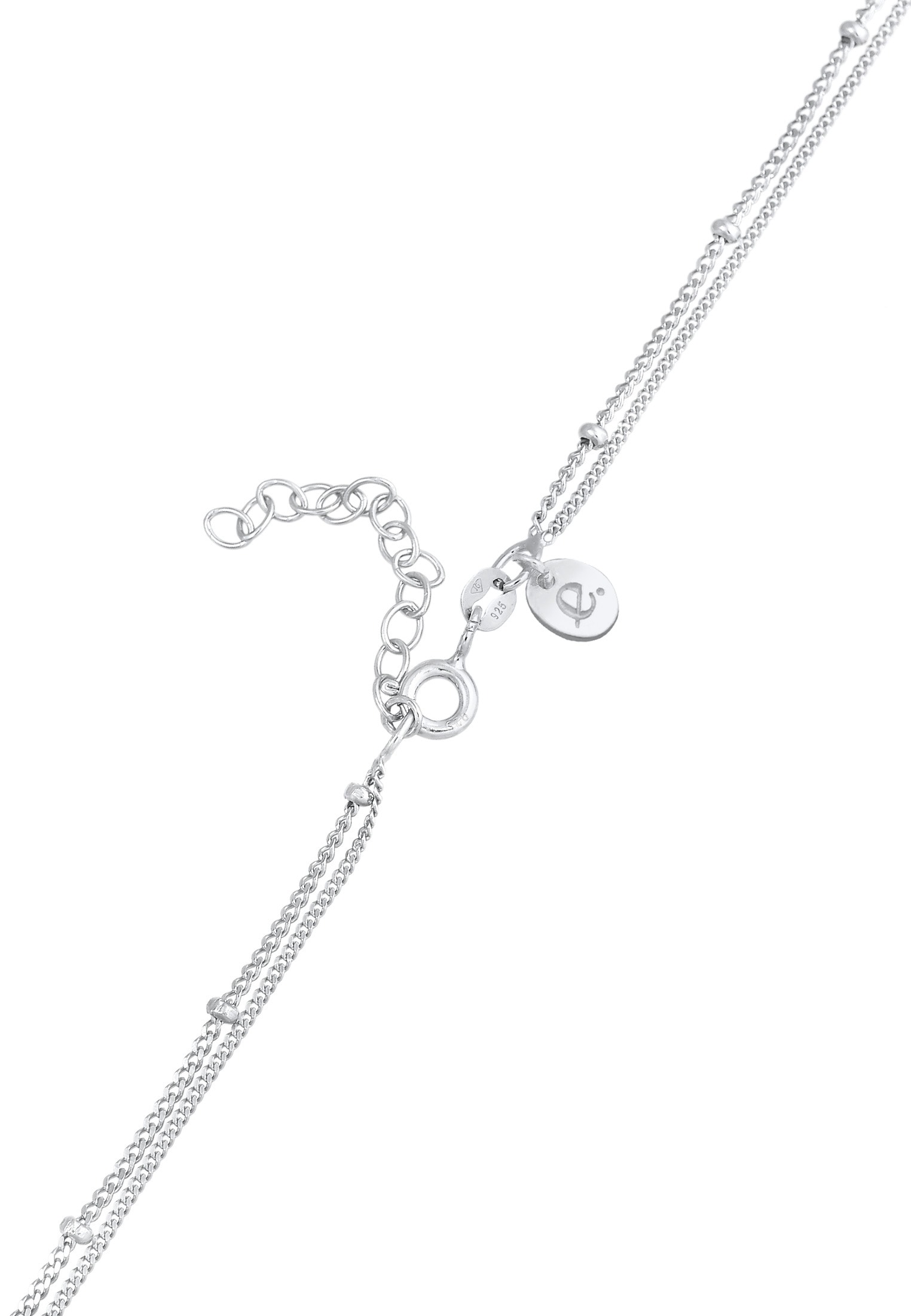 Elli Premium Silberkette »Halskette Choker Layer Achat Kugelkette 925 Silber«