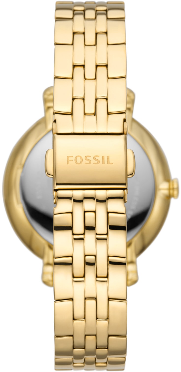 Fossil Quarzuhr »JACQUELINE«, Armbanduhr, Damenuhr, Perlmutt-Zifferblatt, Mondphase,Edelstahlarmband