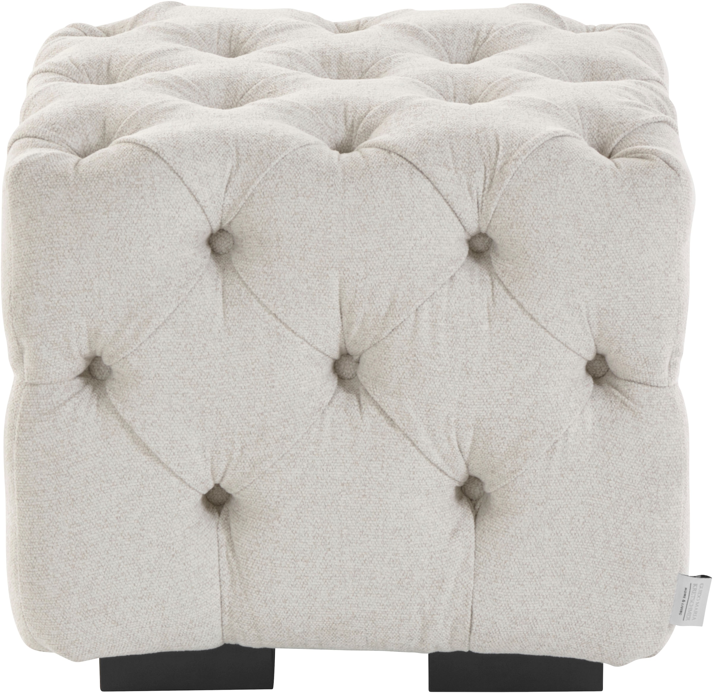 Guido Maria Kretschmer Home&Living Polsterhocker »Kalina«, mit klassischer Chesterfield-Knopfheftung, passend zur Serie "Kalina"