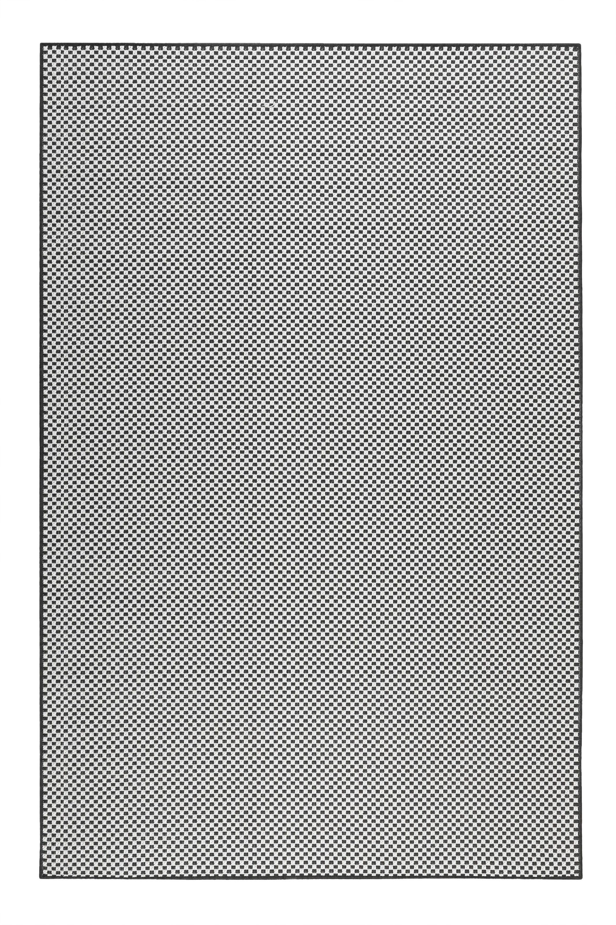 Esprit Outdoorteppich »Raccoon,  ESP-22557«, rechteckig, 4 mm Höhe, Läufer, wetterfest,schwarz weiß kariert, ideal für Balkon, Terrasse