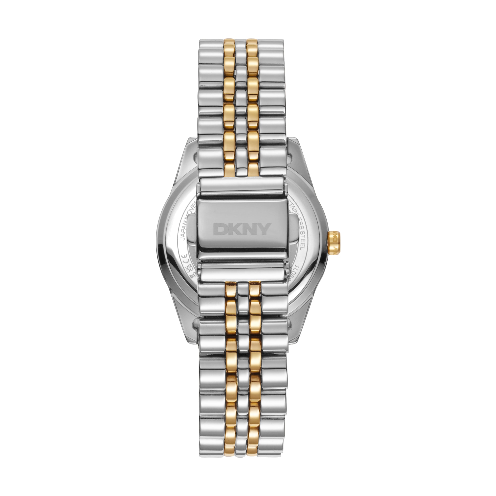 DKNY Quarzuhr »Parsons Logo« Armbanduhr, Damenuhr, Edelstahlarmband, analog
