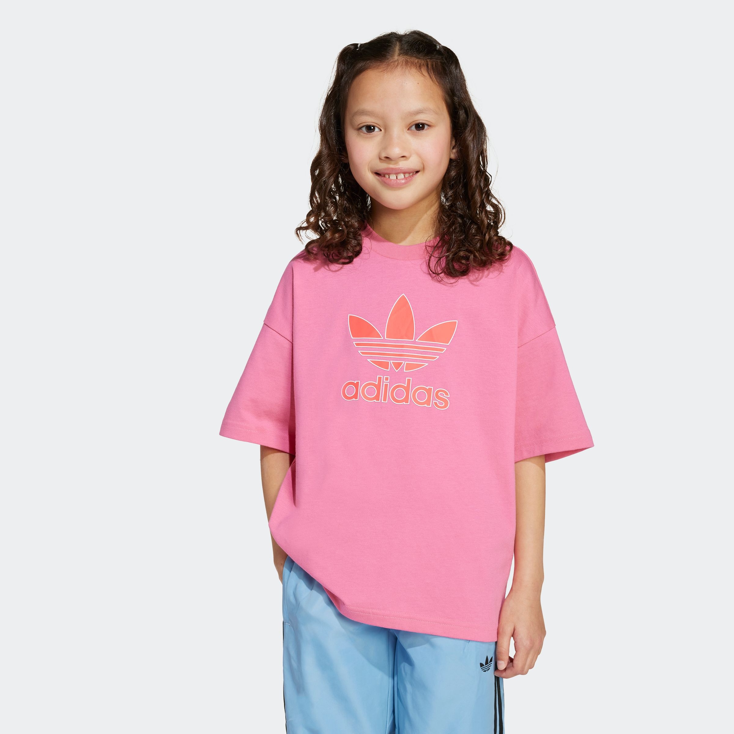 adidas Originals T-Shirt »TREFOIL KIDS« lockere Passform, für Kinder, aus Baumwolle, mit Single Jersey