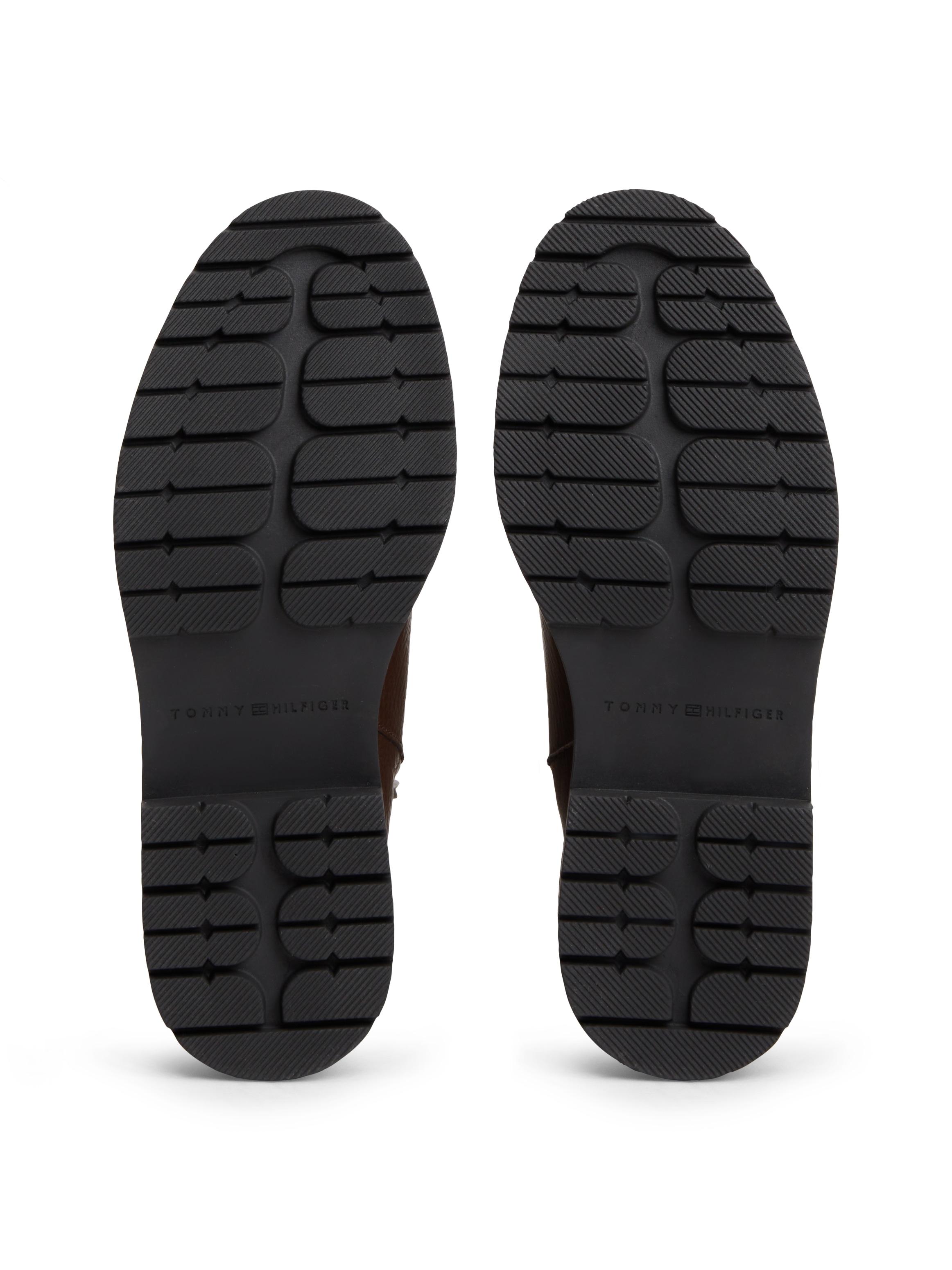 Tommy Hilfiger Schnürstiefelette »TH EMBOSS GRAIN LEATHER BOOT«  Blockabsatz, Schnürboots mit praktischem Innenreißverschluss