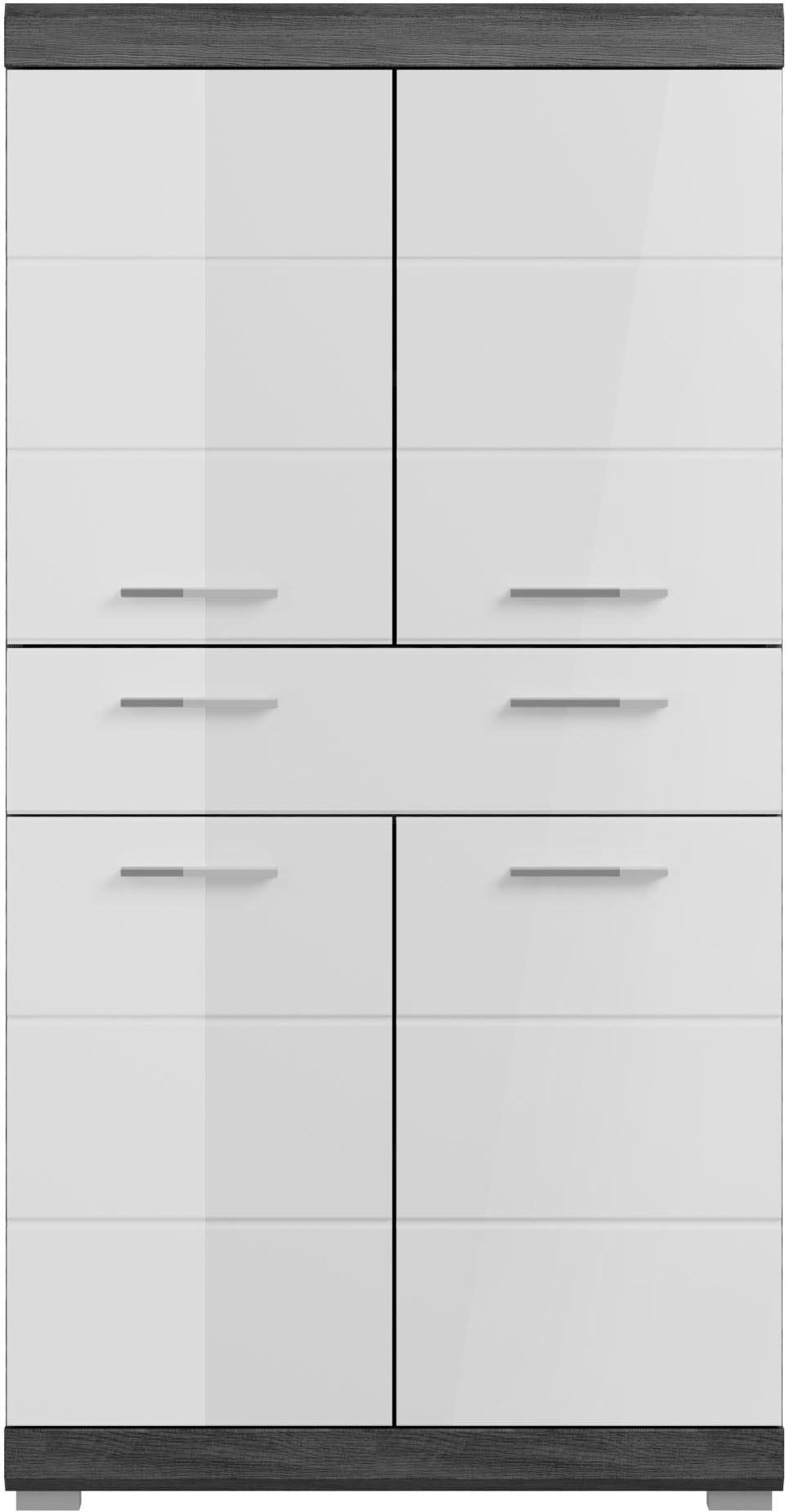 welltime Midischrank »SIENA, Breite 74cm, 4 Türen, 1 Schubkasten, 4 Fächer, MDF-Front« TOPSELLER!,  in verschiedenen Farben erhältlich, Badmöbel, Badschrank, Schrank, Bad