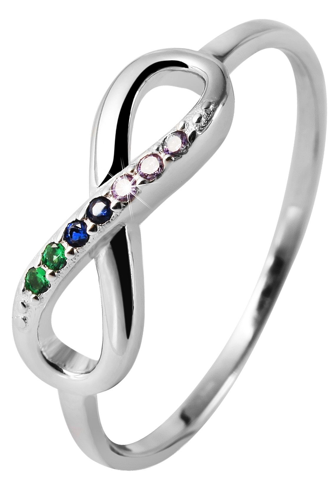 Adelia´s Fingerring »Damen Ring Unendlichkeitszeichen aus 925 Silber mit Zirkonia«