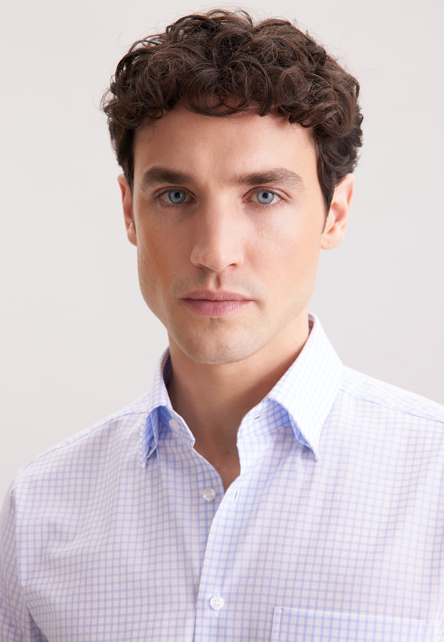 seidensticker Businesshemd »Schwarze Rose«, Regular 1/1 Covered-Button-Down-Kragen Karo