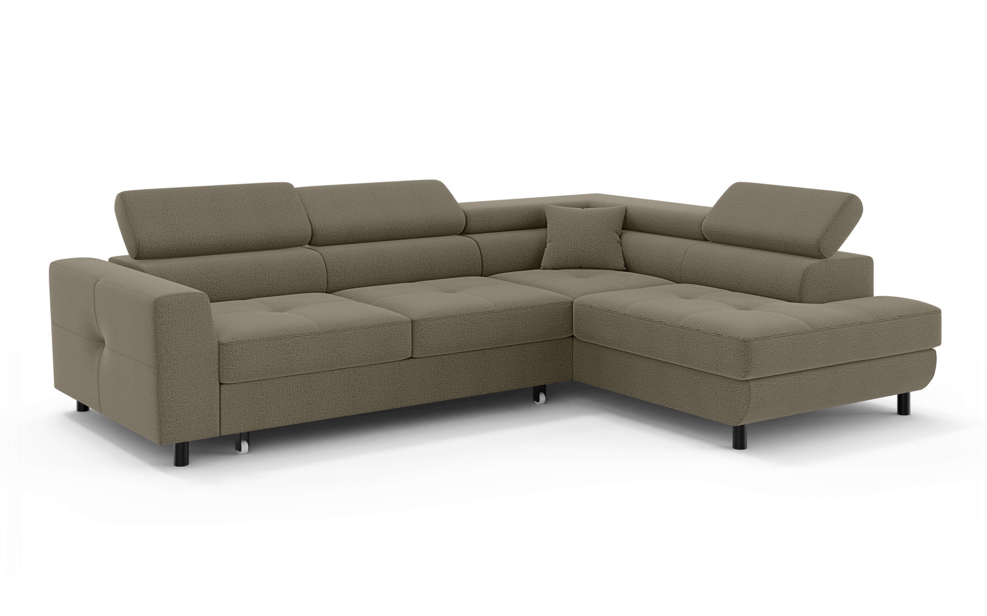 OTTO home Ecksofa »AADEN Schlafsofa 254 cm - OTTO. Verlässliche Qualität.« mit Bettfunktion, Bettkasten, Kopfstützen, rechts/links bestellbar