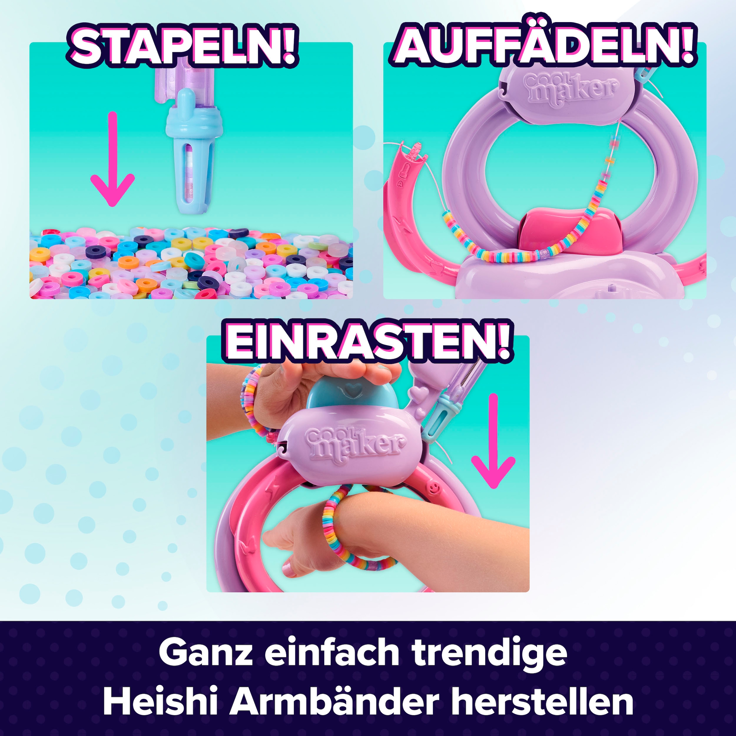 Spin Master Kreativset »Cool Maker Stack'd Heishi Armband Studio«