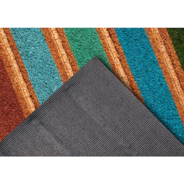 HANSE Home Fußmatte »Mix Mats Kokos Colorful Stripes«, rechteckig, Kokos,  Schmutzfangmatte, Outdoor, Rutschfest, Innen, Kokosmatte, Bunt | Universal. at