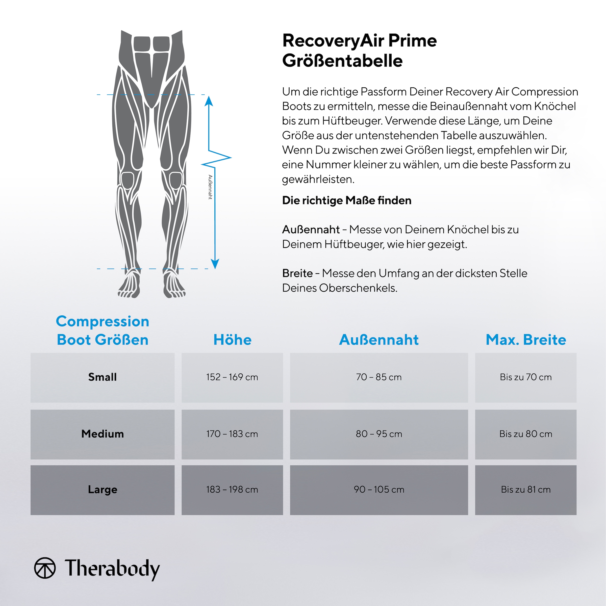 Therabody Massagegerät »Gr. M, RecoveryAir JetBoots Prime Kompressions-Stiefel, Medium«, lindert Muskelschmerz, fördert Regeneration, Leistung, Flexibilität