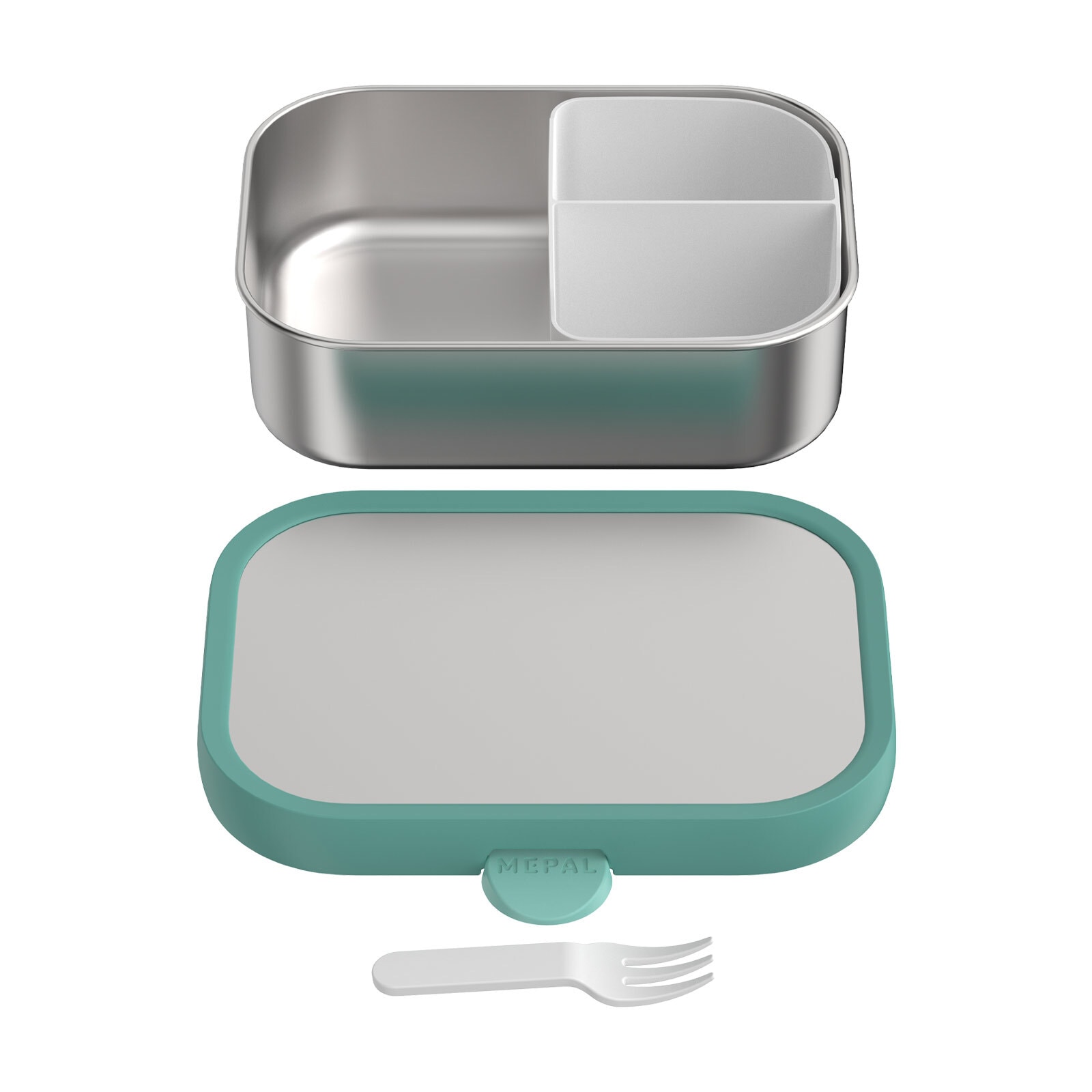 Mepal Lunchbox »Edelstahl-Brotdose mit Gabel Campus 18 x 13 cm« Spülmaschinenfest