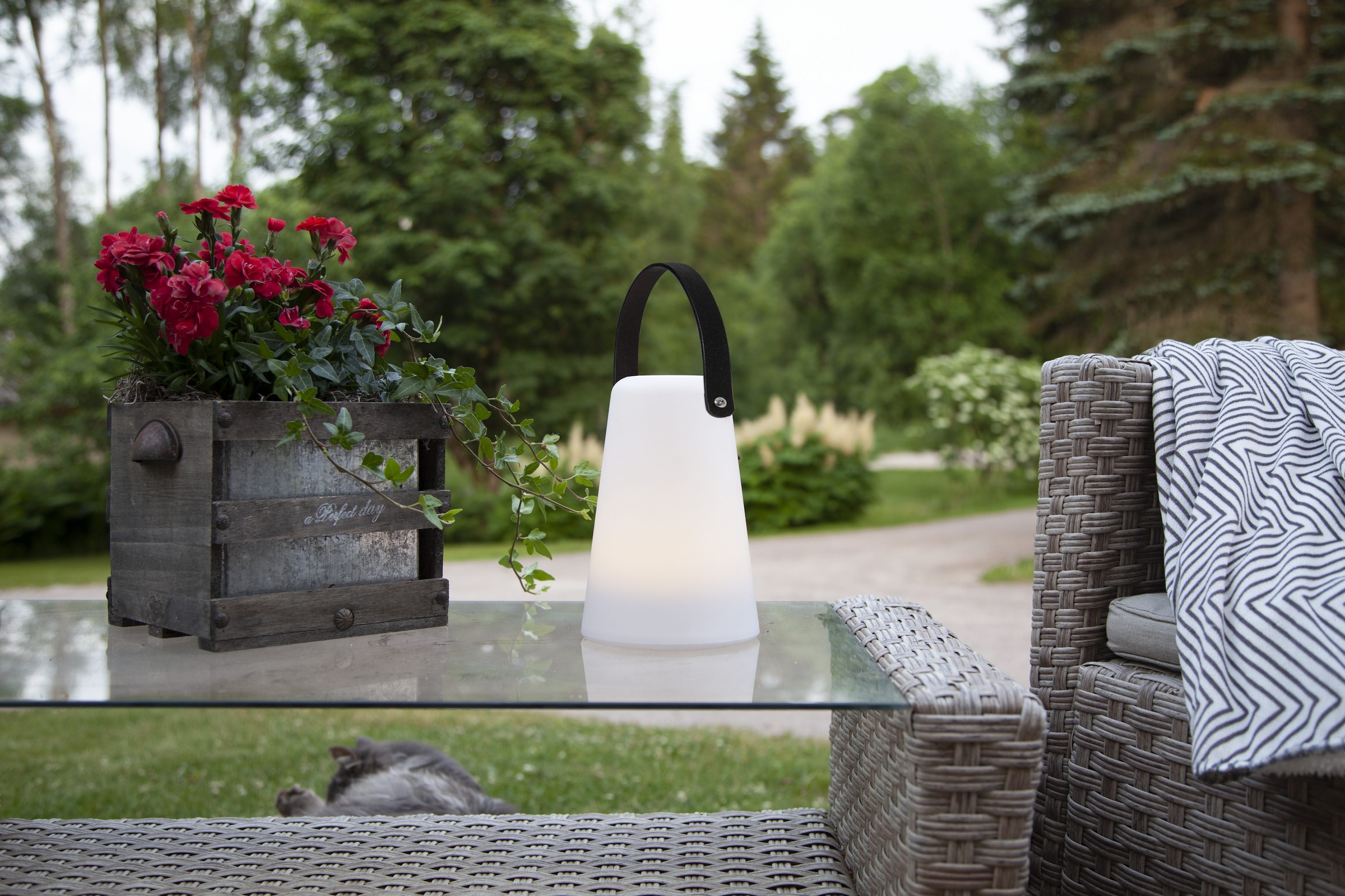 Parforce Traditional Hunting LED Laterne »Laterne Linterna« LED-Board 1 Stk. Warmweiß Batterie-Laterne, Timer 6/18, LEDs, portable Laternenform