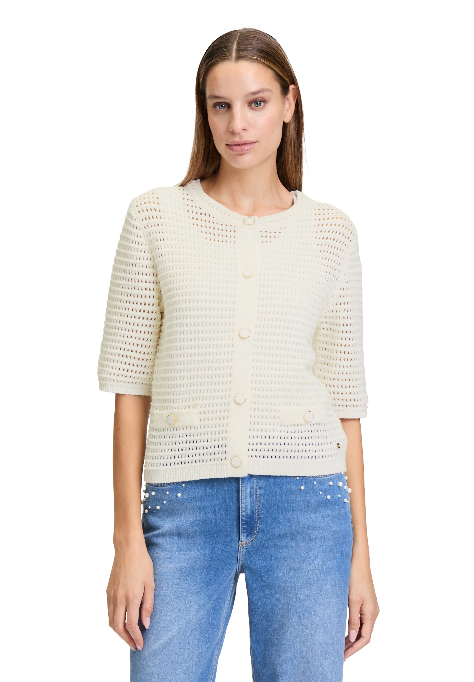 Betty&Co Strickjacke »Sommer-Strickjacke mit Knopfleiste«