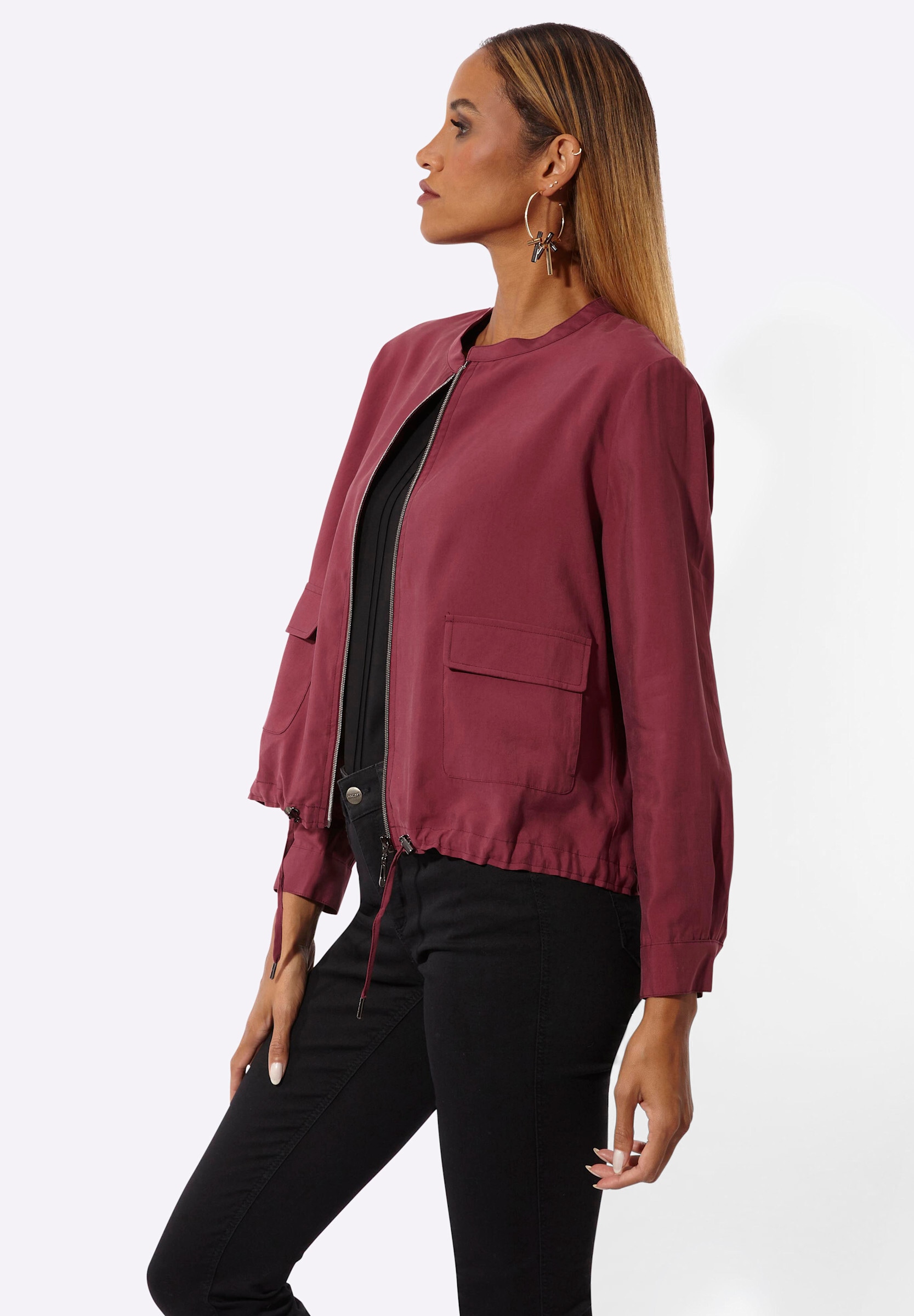 creation L Blusenblazer »Modal-Blouson Blouson mit Tunnelzug«