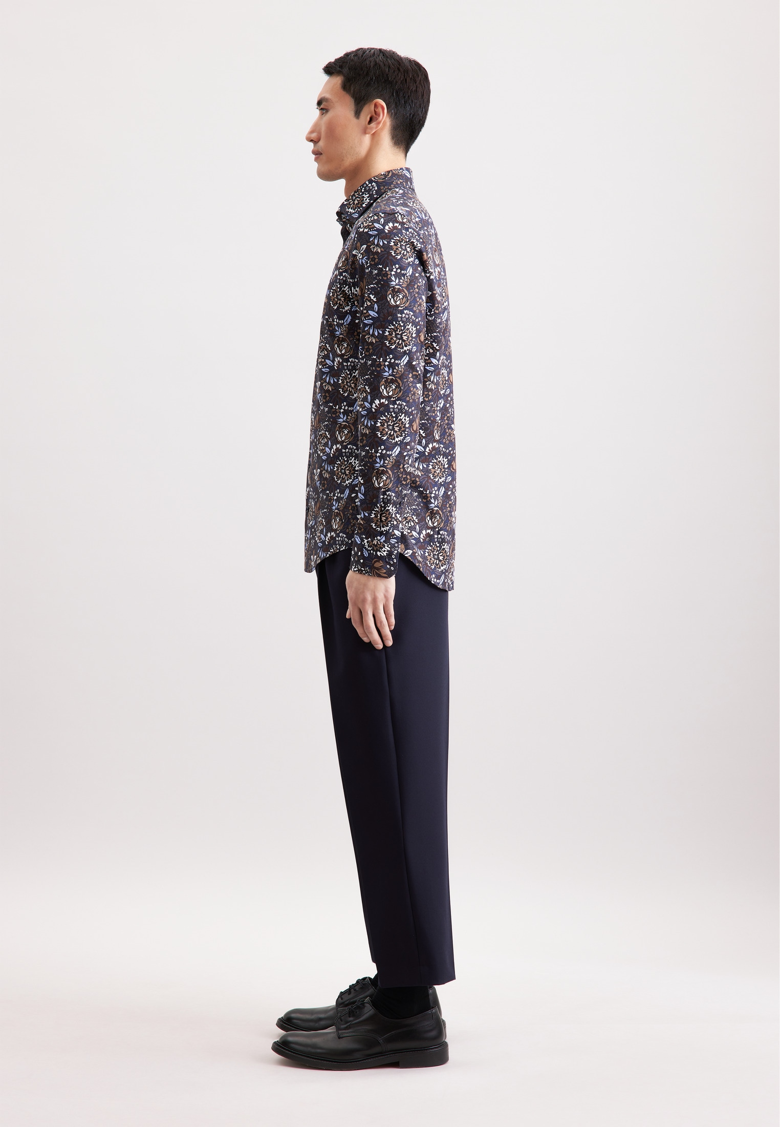 seidensticker Businesshemd »Schwarze Rose« Slim 1/1 Kentkragen Geblümt