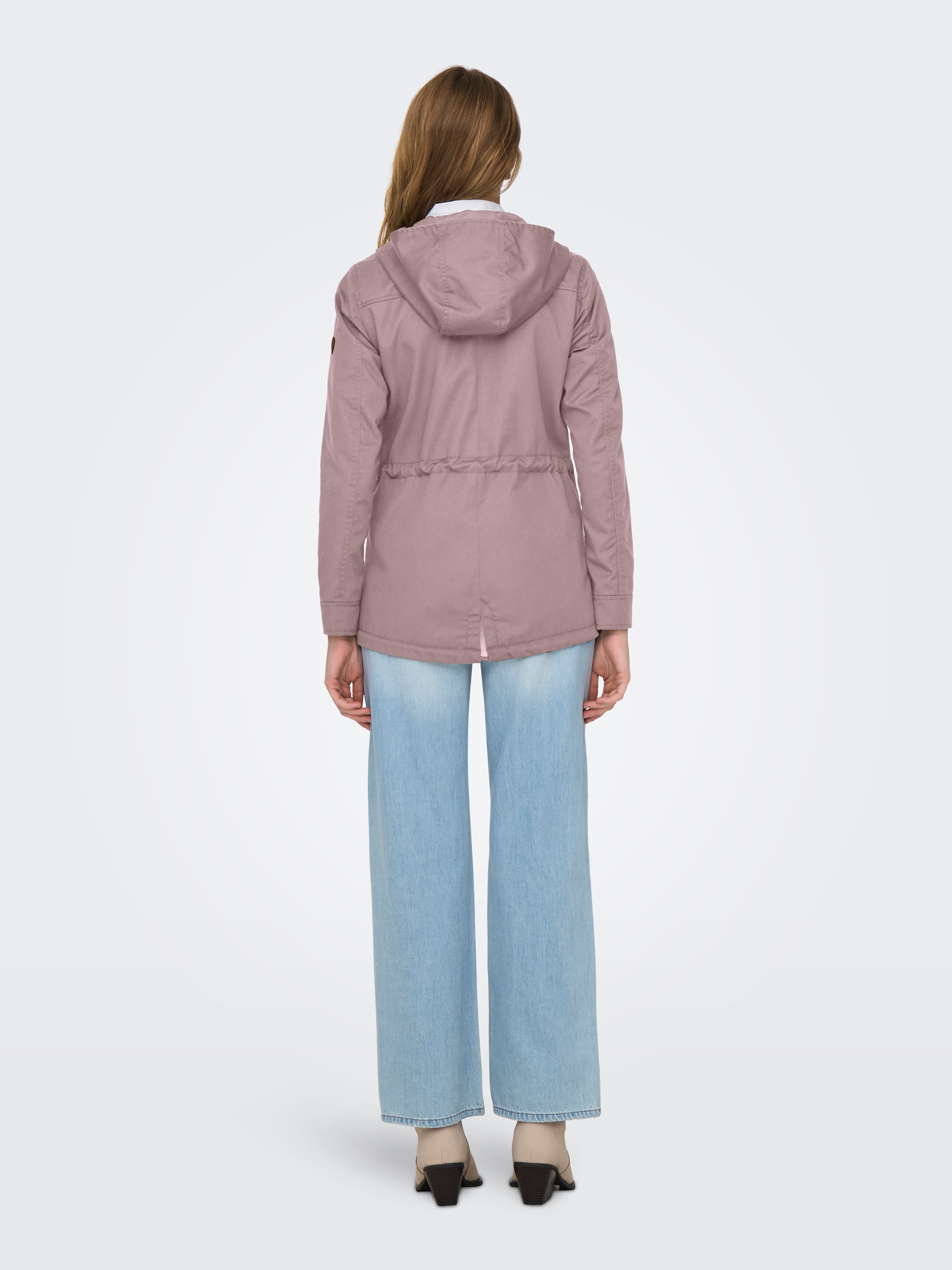 ONLY Parka »ONLLORCA LIFE CANVAS PARKA CC OTW« mit Kapuze mit Kordelzug in der Taille