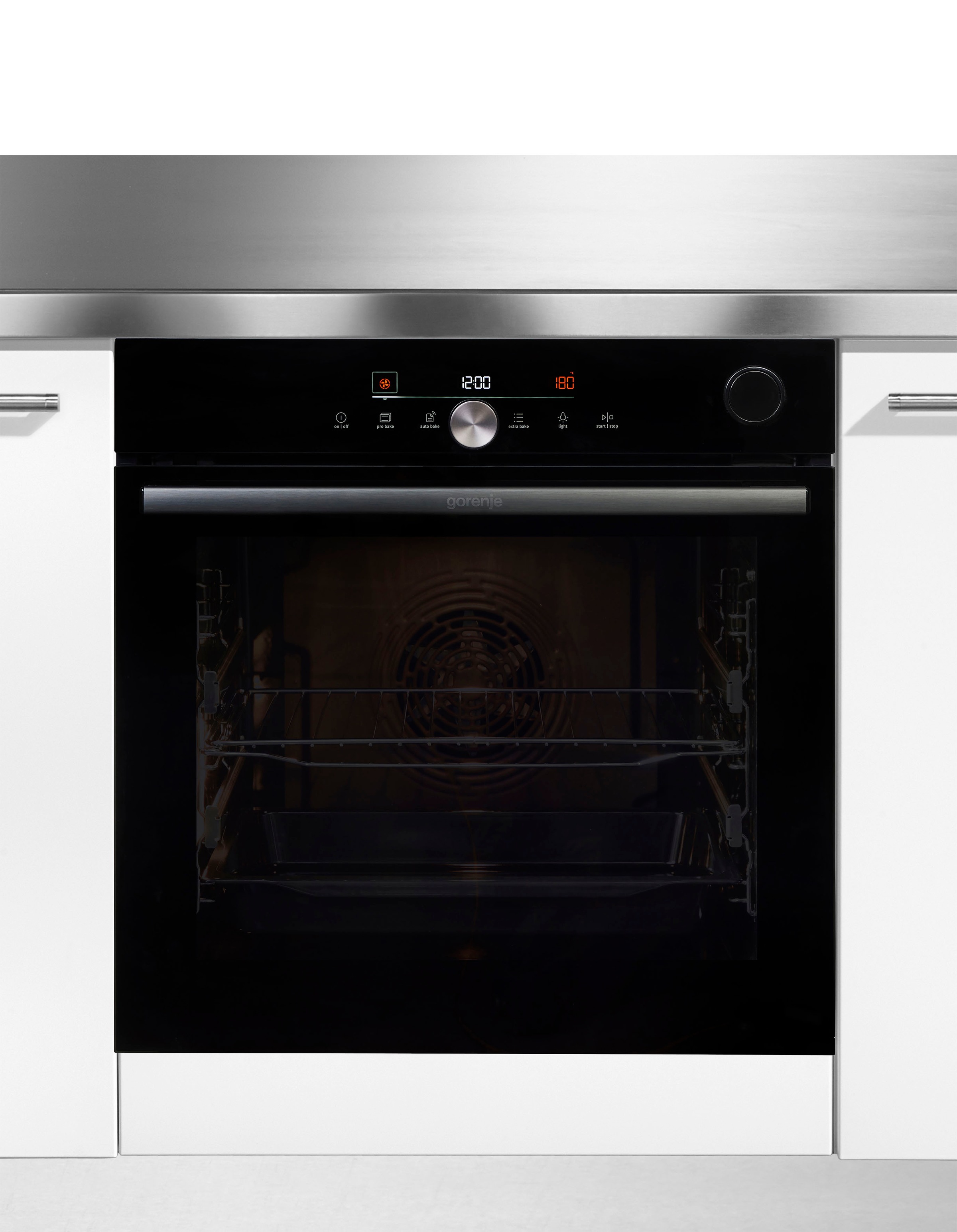 GORENJE Backofen  »BSA6747DGWI«, mit 2-fach-Teleskopauszug, Aqua-Reinigungsfunktion, AirFry-Funktion